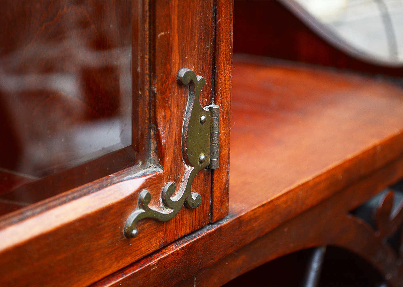Turn-of-the-Century Mahogany Bookcase Cabinet from J. H. Little & Co.