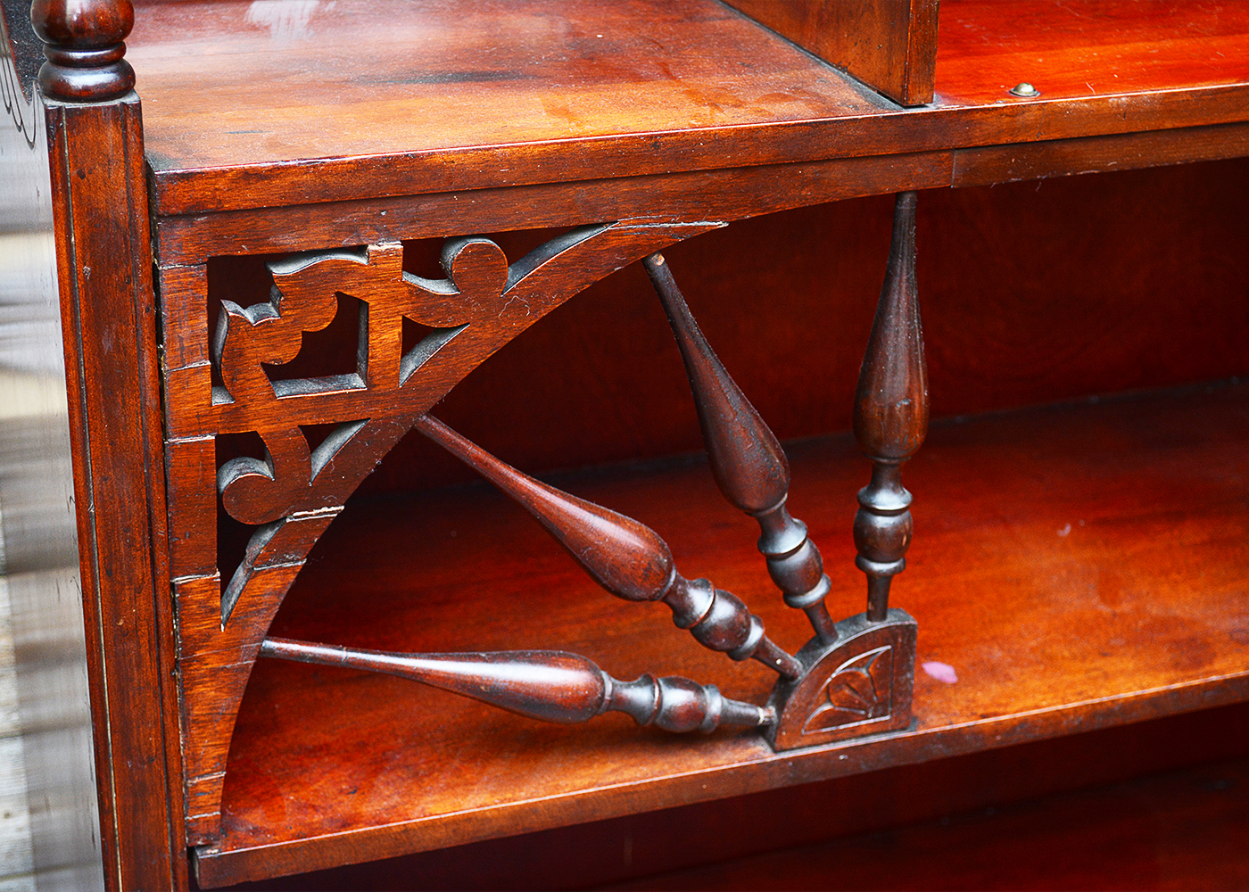 Turn-of-the-Century Mahogany Bookcase Cabinet from J. H. Little & Co.