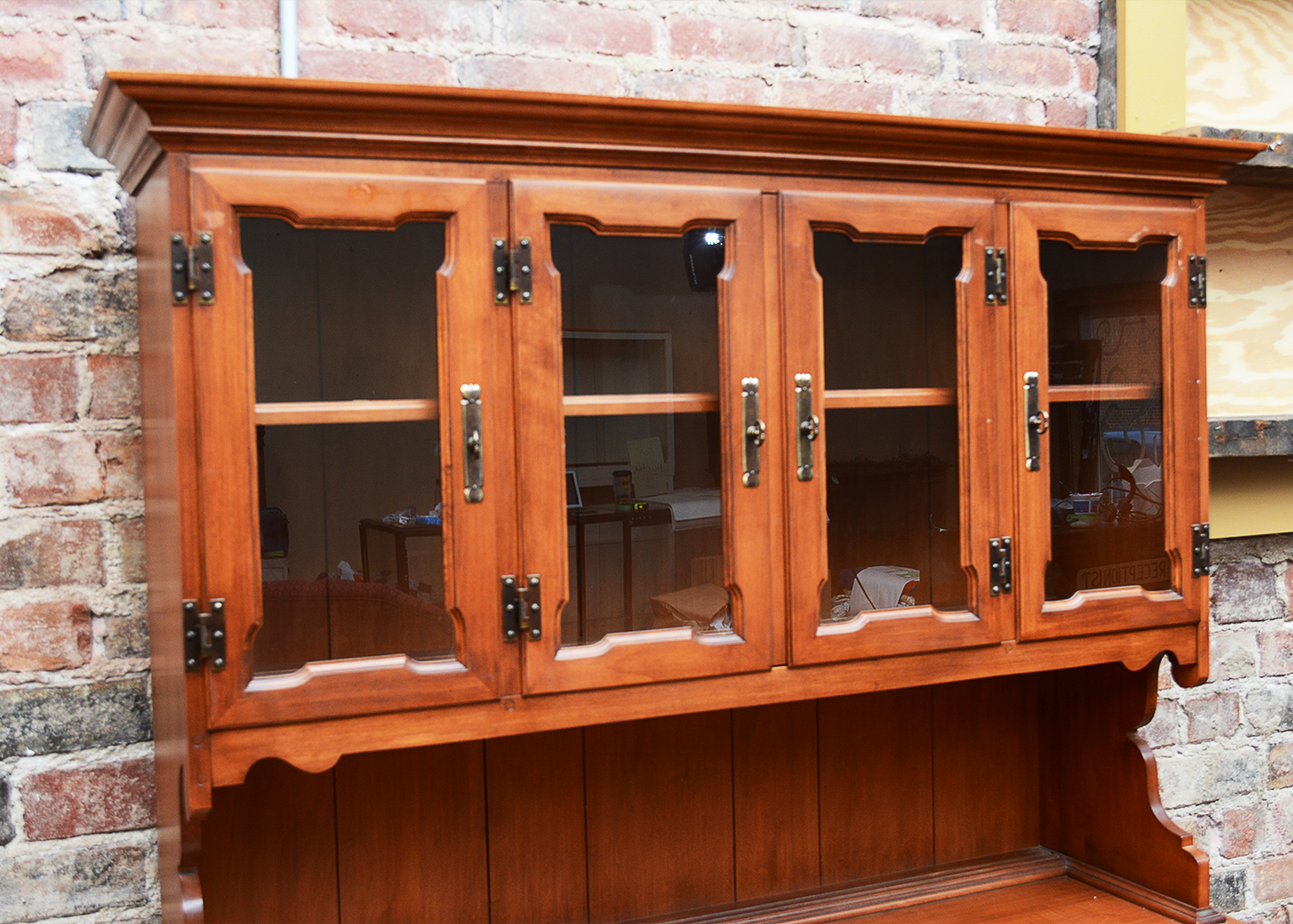 Vintage Tell City Maple Buffet with China Cabinet