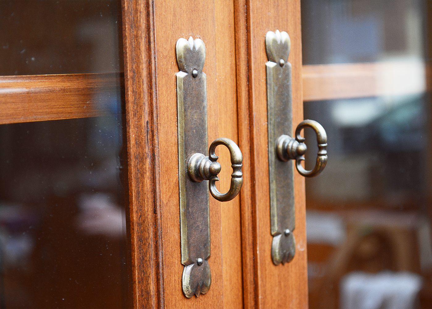 Vintage Tell City Maple Buffet with China Cabinet