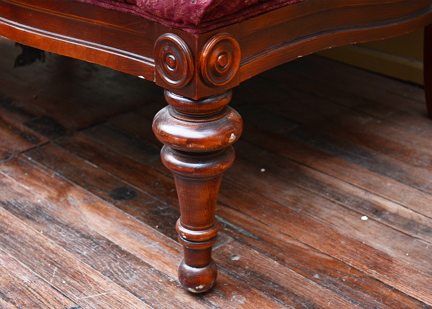 Antique Upholstered Settee