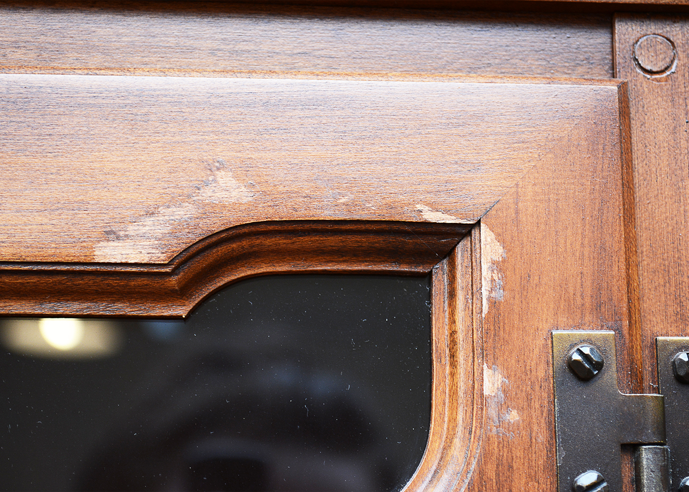 Vintage Tell City Maple Buffet with China Cabinet