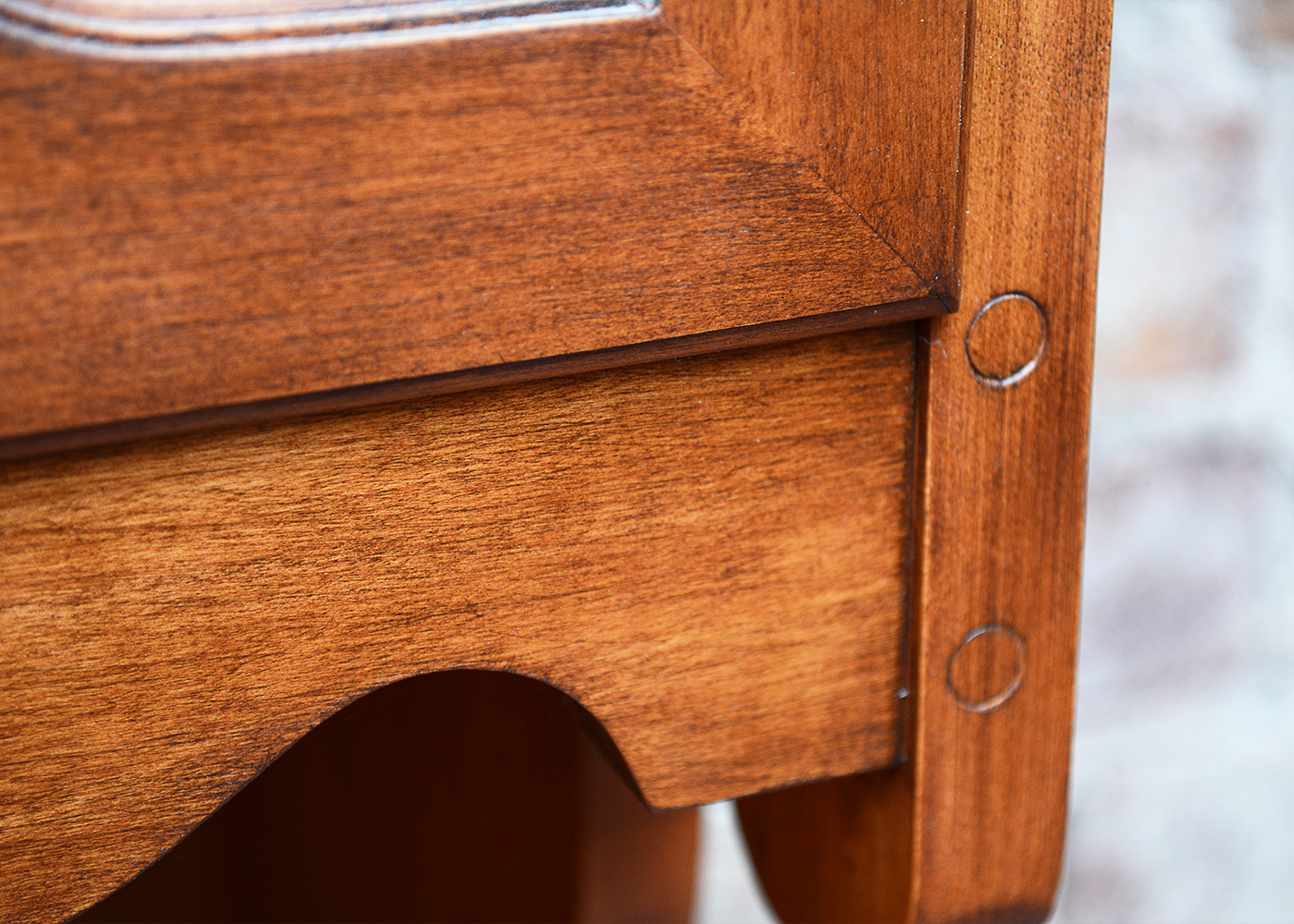 Vintage Tell City Maple Buffet with China Cabinet