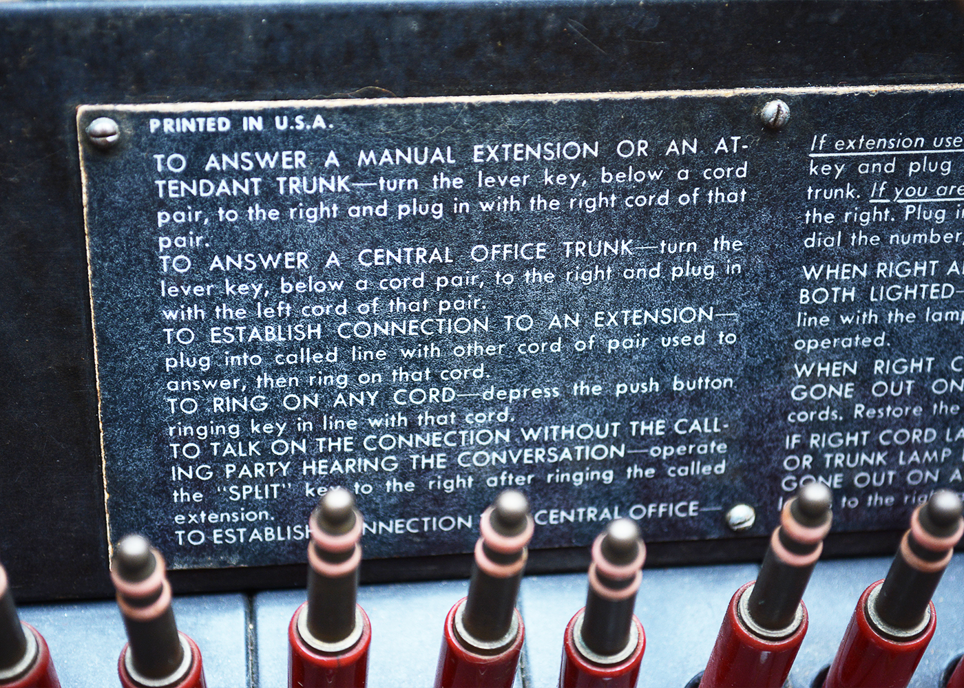 Bell System Western Electric Switchboard