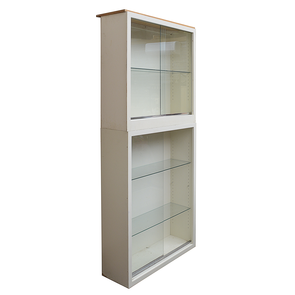Contemporary Glass Fronted Stackable Cabinets
