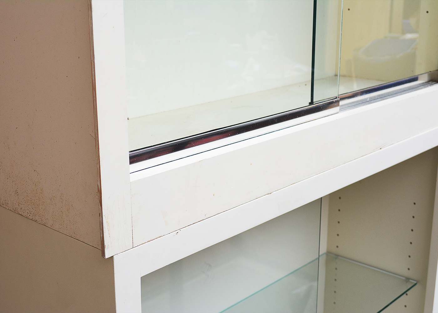 Contemporary Glass Fronted Stackable Cabinets