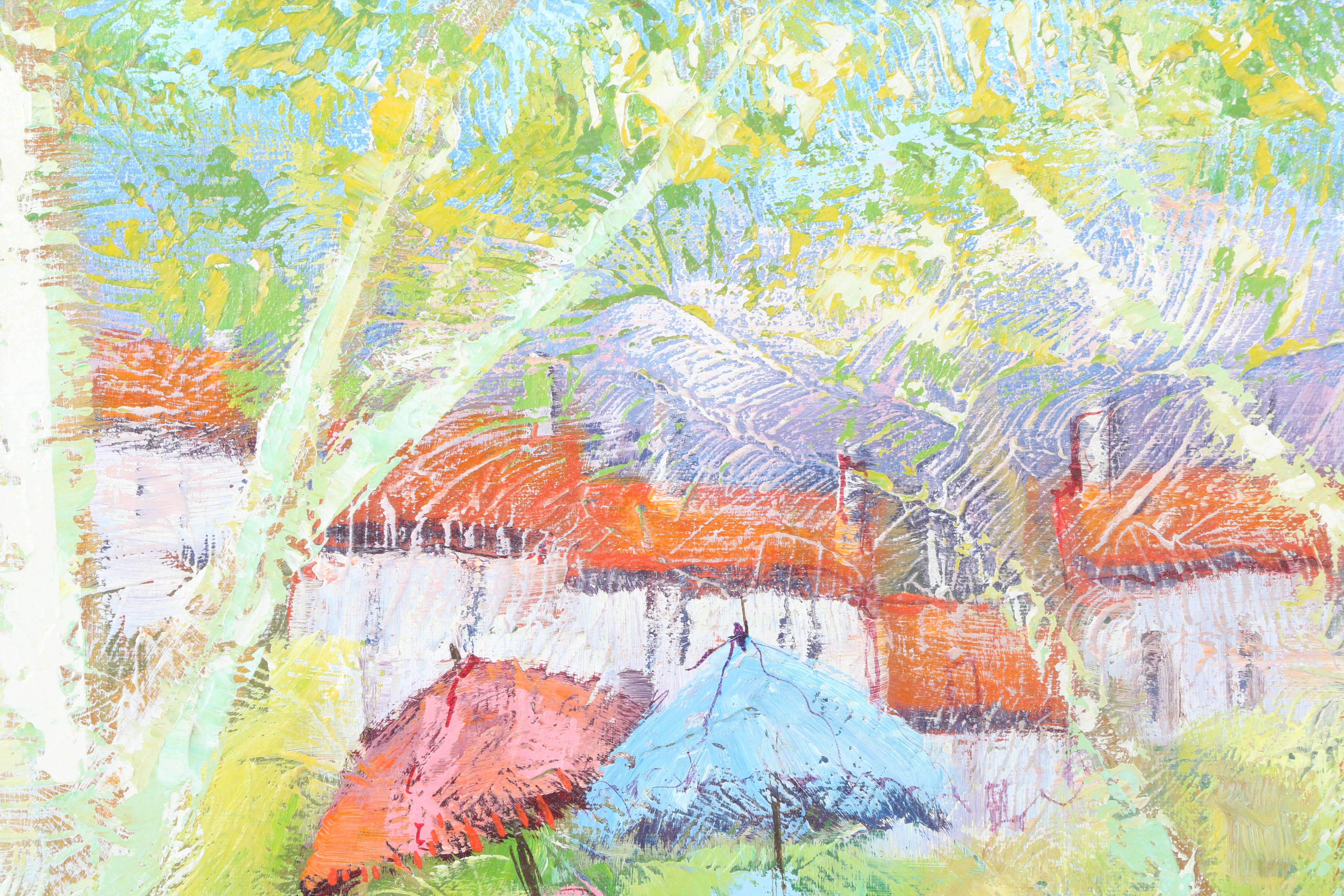 Van Der Leer Oil Painting of Group Outing