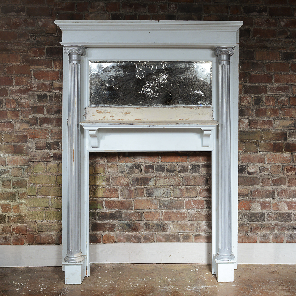 Decorative Fireplace Mantel With Mirror