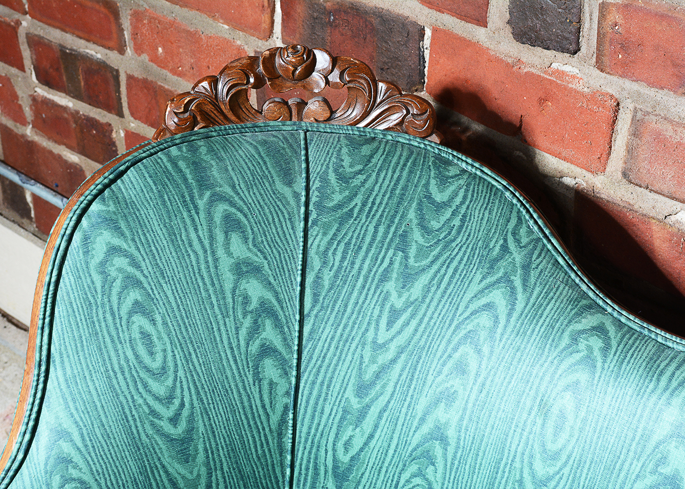 Antique Victorian Upholstered Settee