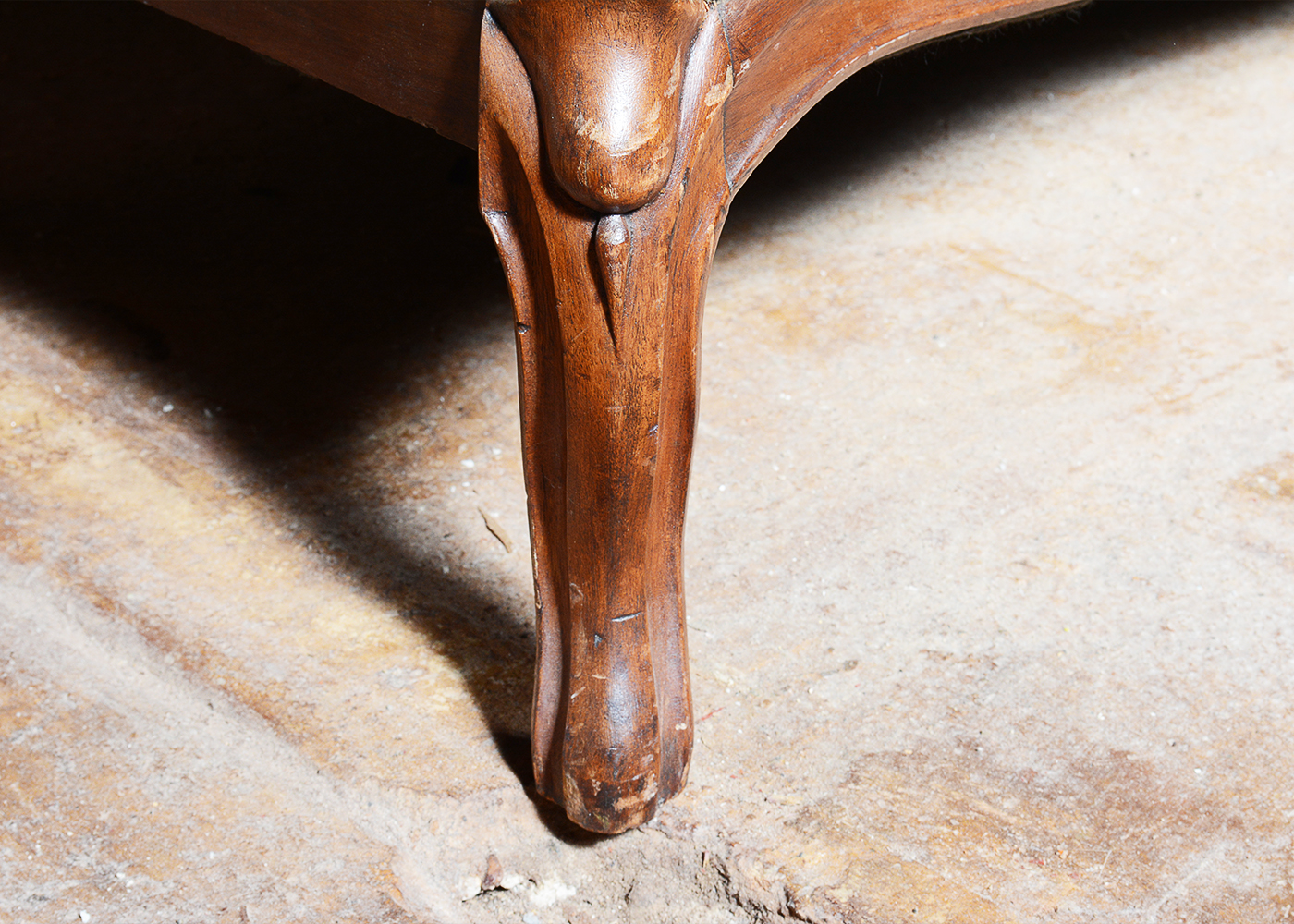 Antique Victorian Upholstered Settee