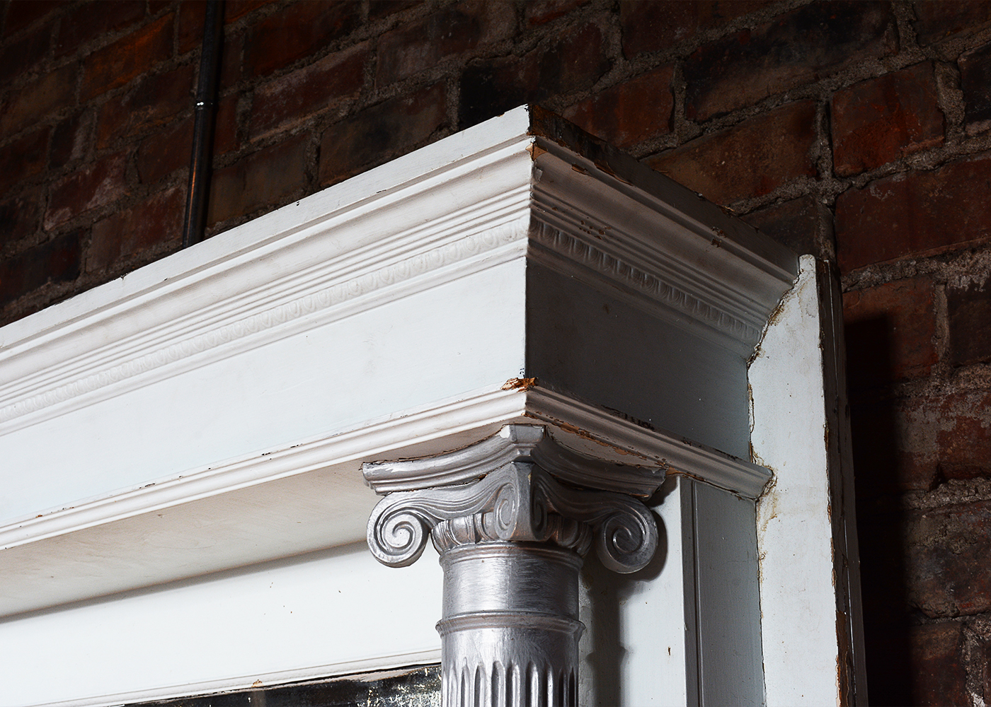 Decorative Fireplace Mantel With Mirror