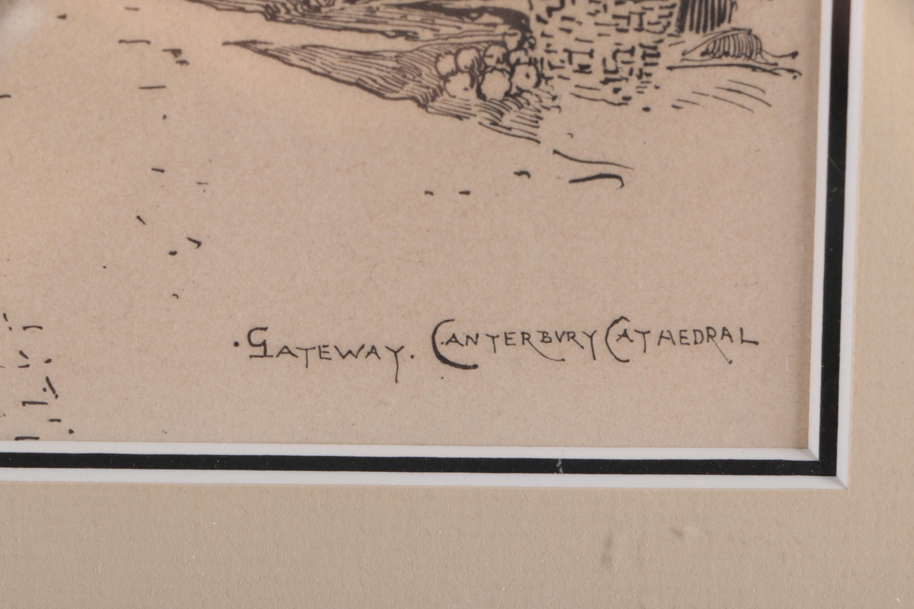 Joseph Pennell English Cityscape Etchings on Paper