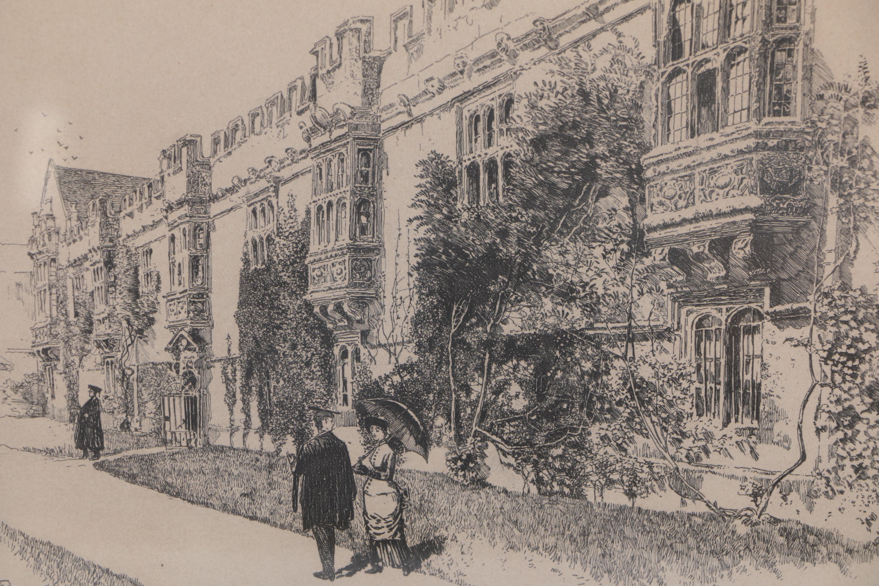 Joseph Pennell English Cityscape Etchings on Paper