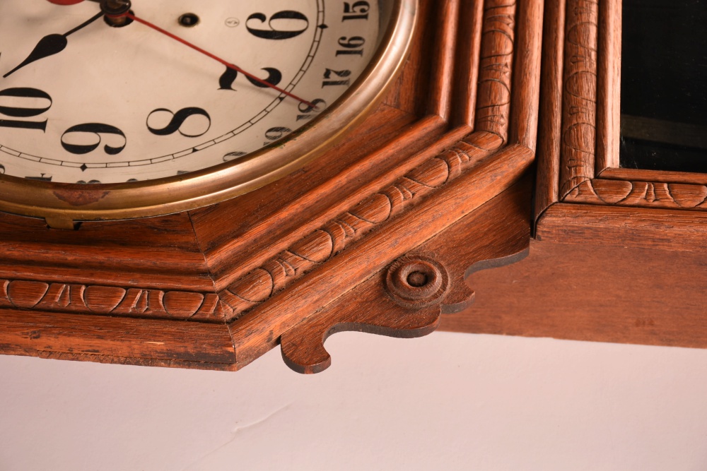 Antique Regulator Wall Clock by New Haven
