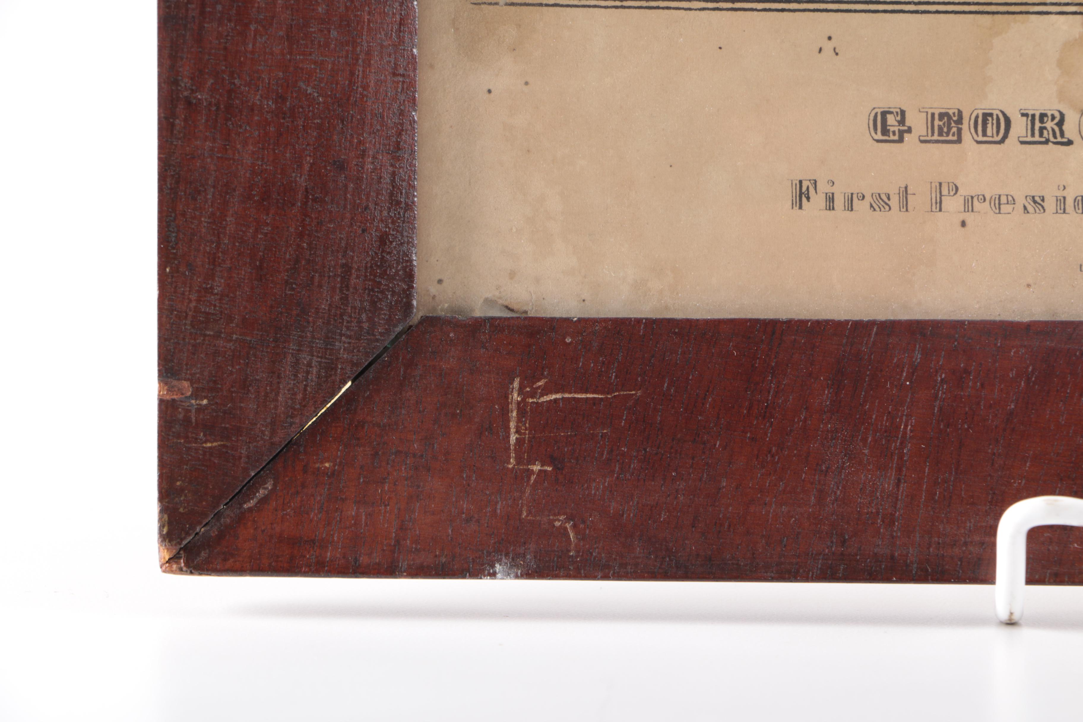 Nathaniel Currier Lithograph with Pochoir "George Washington"