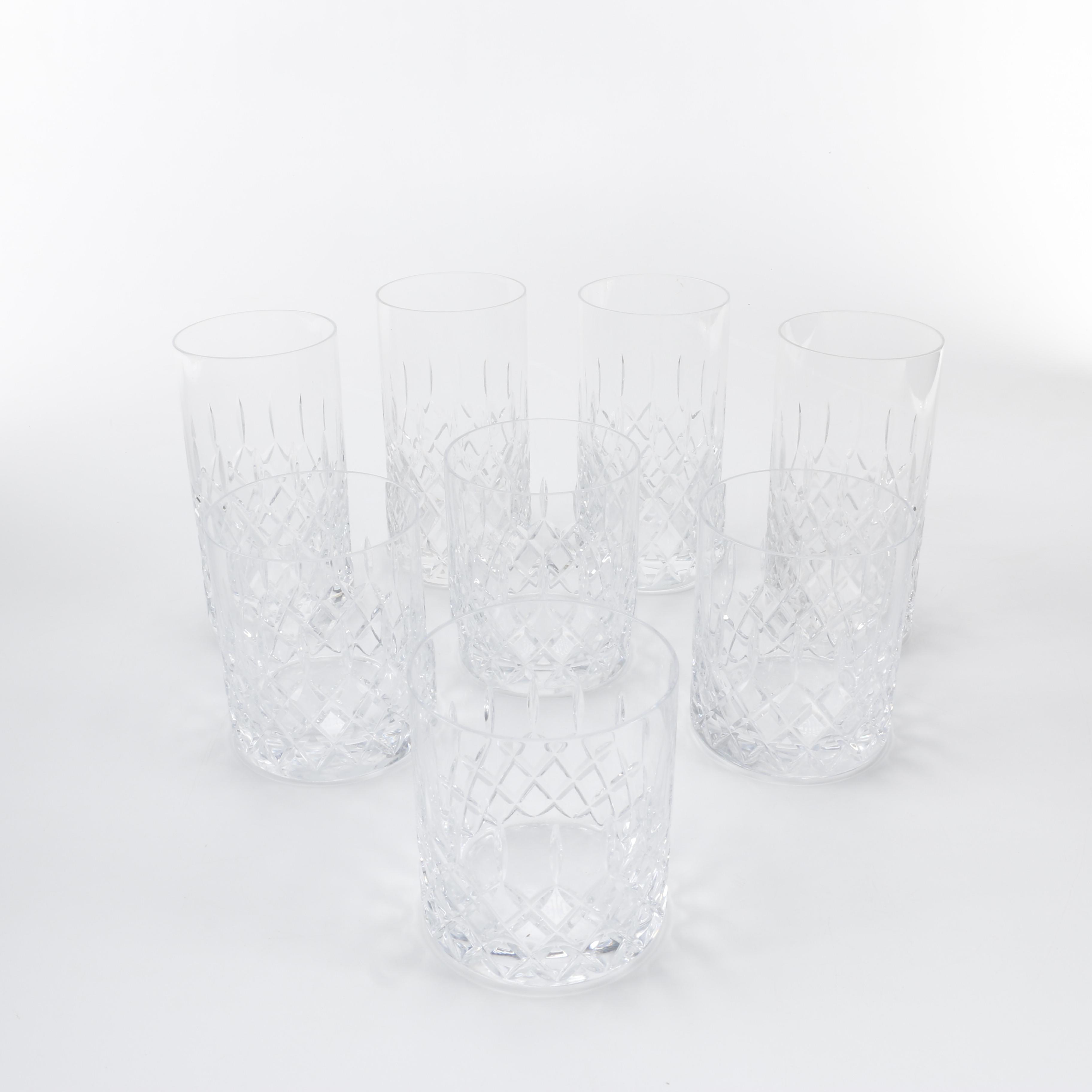 Assortment of Mikasa "Coventry" Crystal Barware