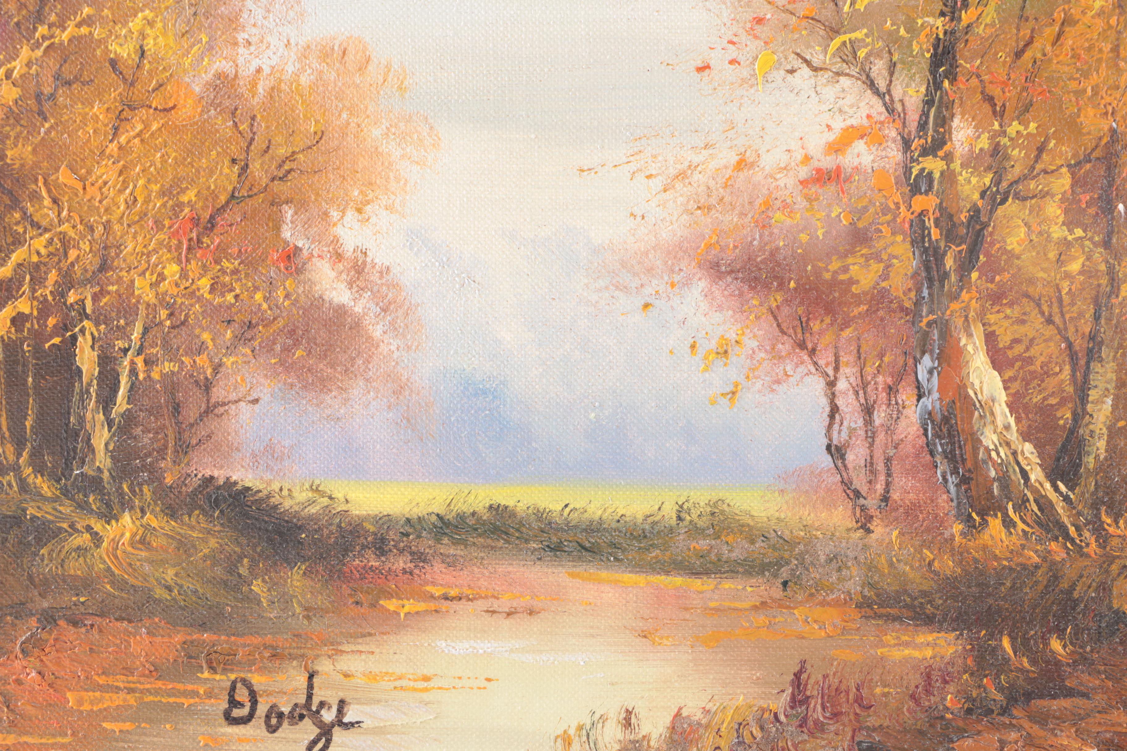 Dodge and Gadoon Oil Paintings of Woodland Scenes