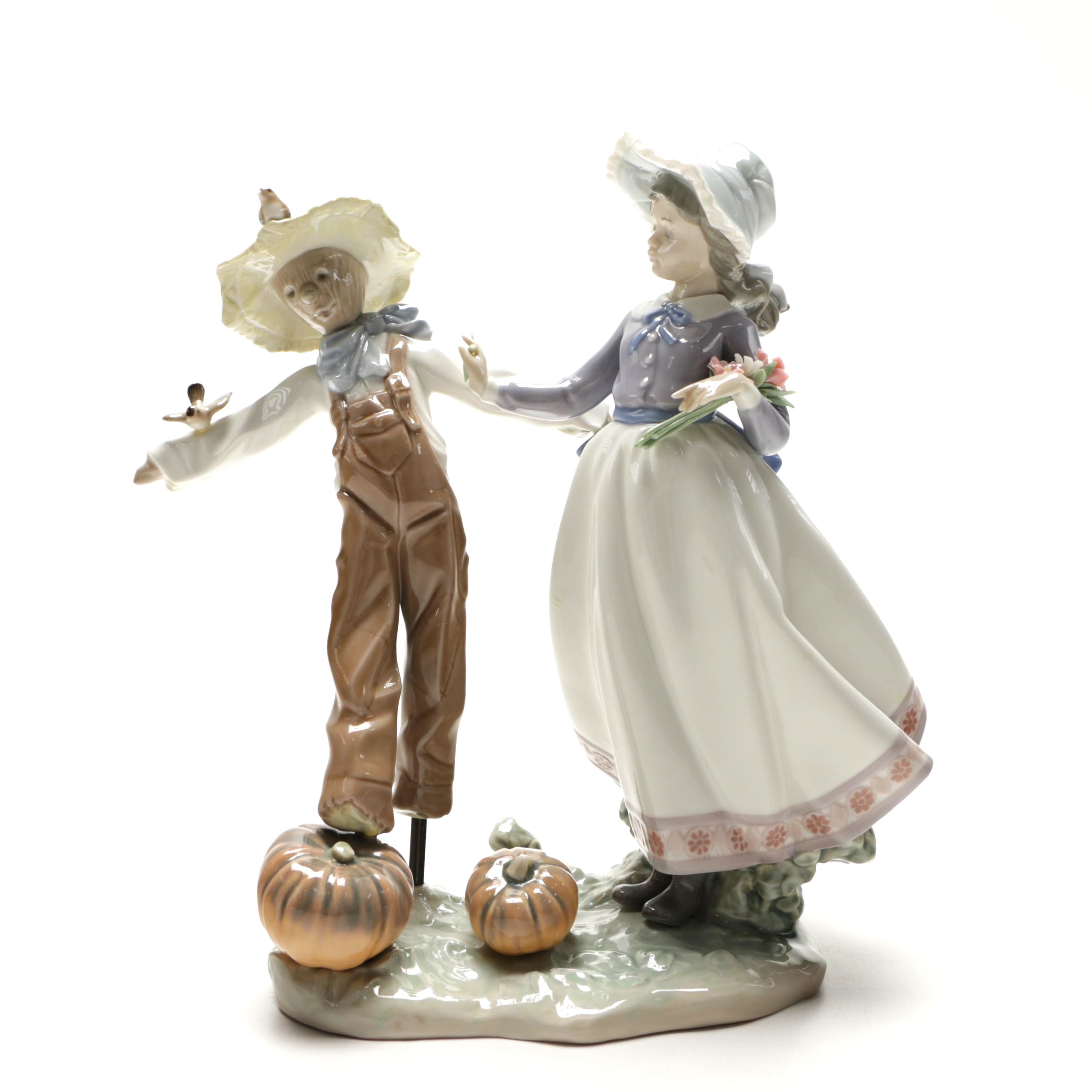 Lladró Porcelain "Scarecrow and the Lady" Figurine