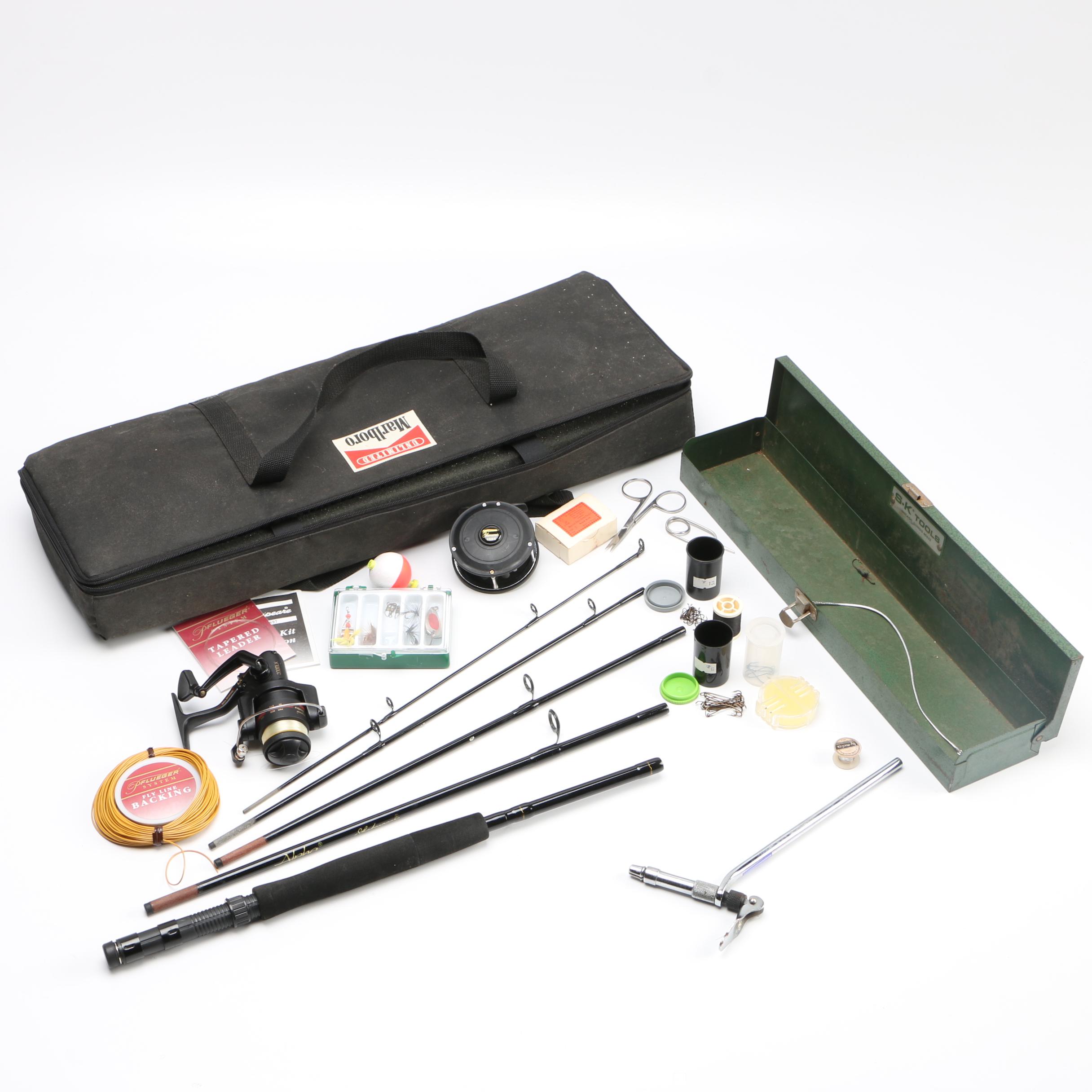 Shakespeare Fly Fishing Rod, Reel, and Accessories