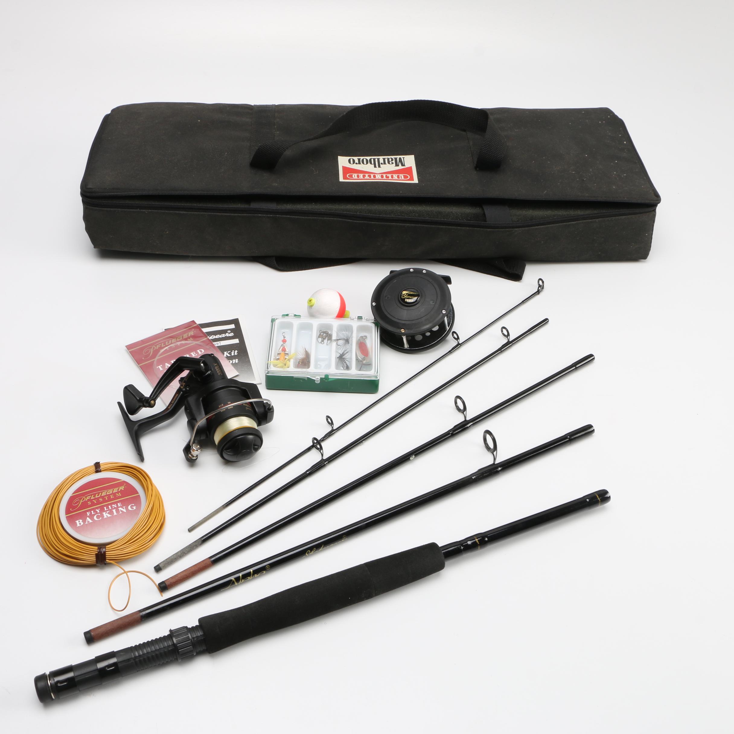 Shakespeare Fly Fishing Rod, Reel, and Accessories