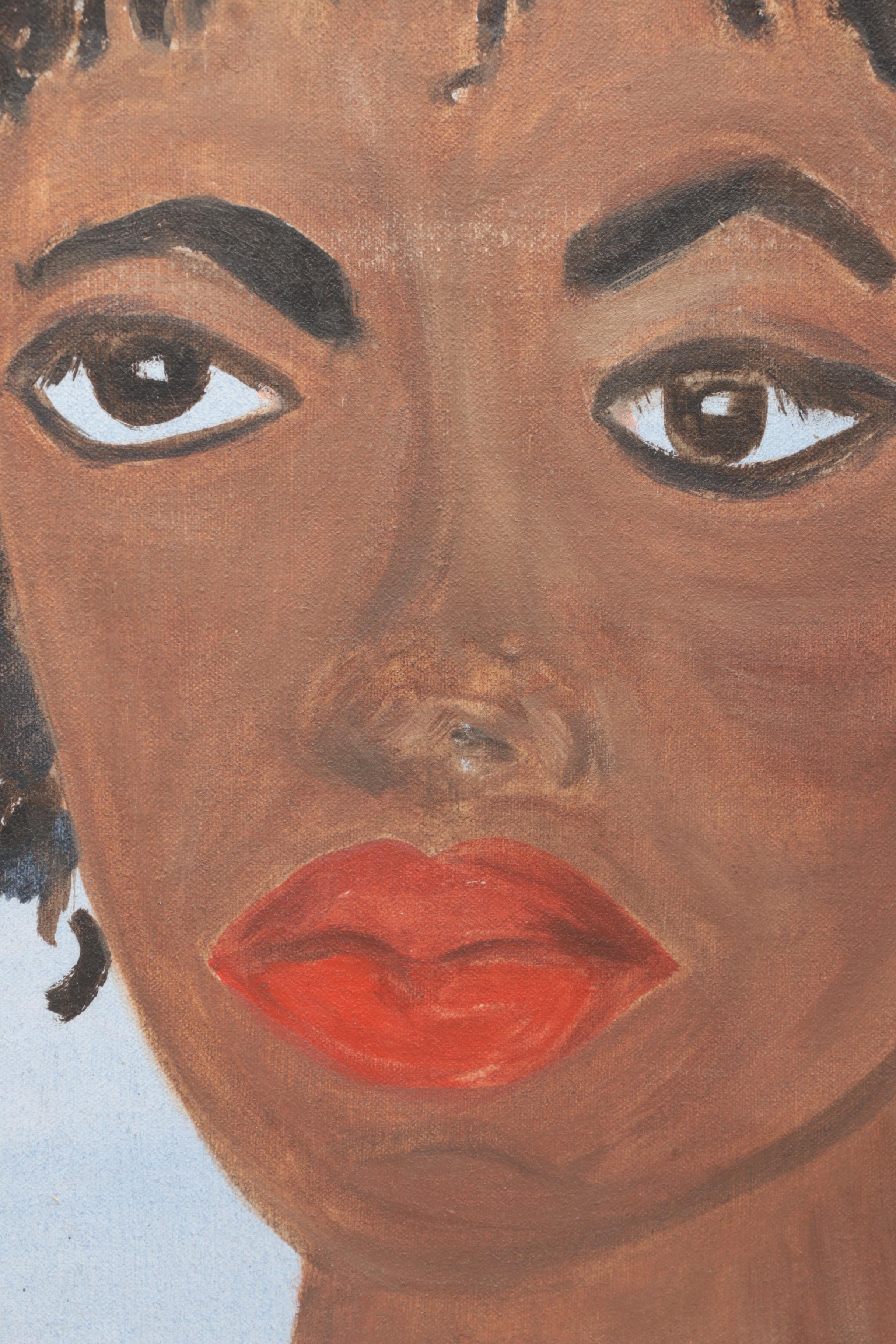 Oil Painting on Canvas of Female Portrait