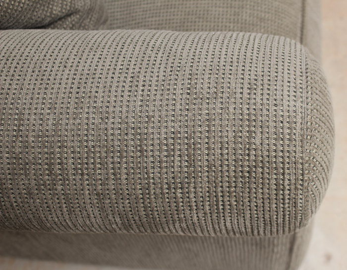 Crate & Barrel Olive Green Tweed Upholstered Sofa