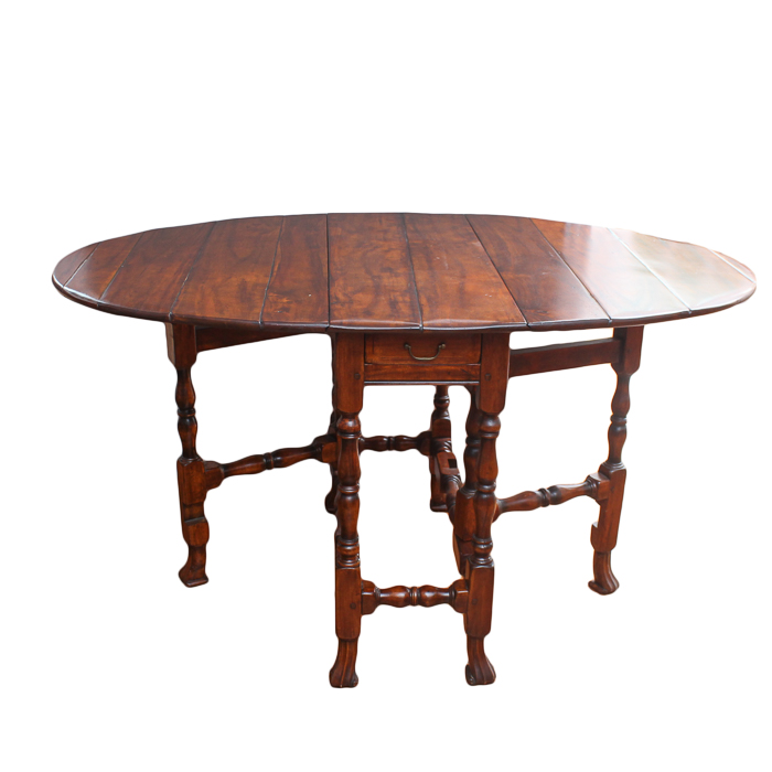 William and Mary Oak Drop Leaf Table