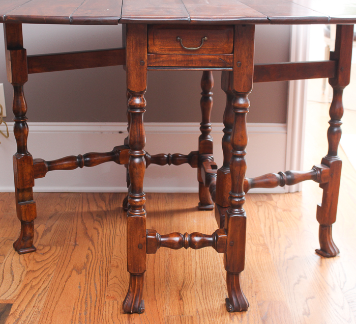 William and Mary Oak Drop Leaf Table