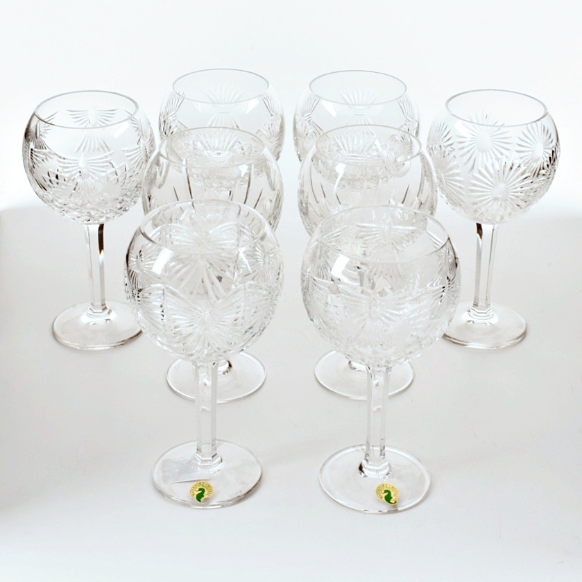 Set of Eight Waterford Crystal Millennium Toasting Stemware