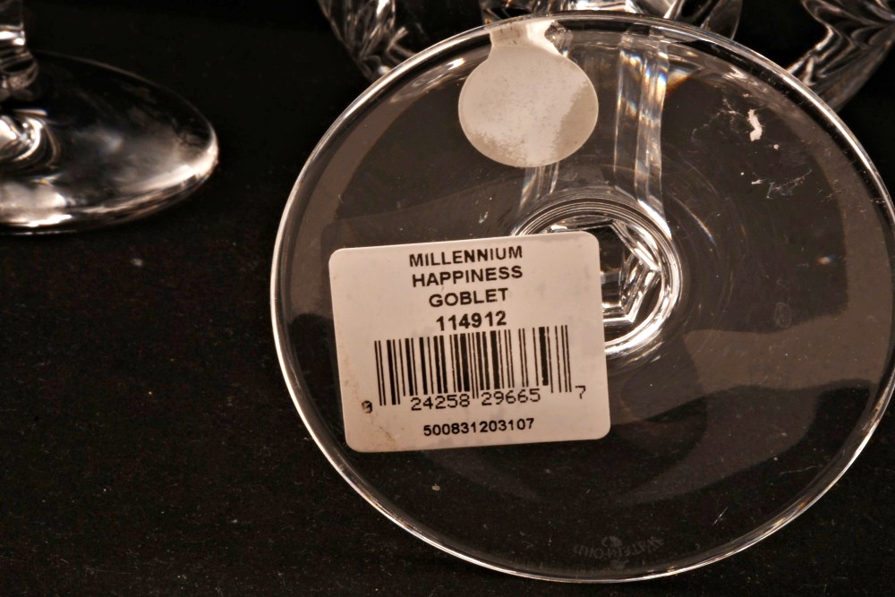 Set of Eight Waterford Crystal Millennium Toasting Stemware