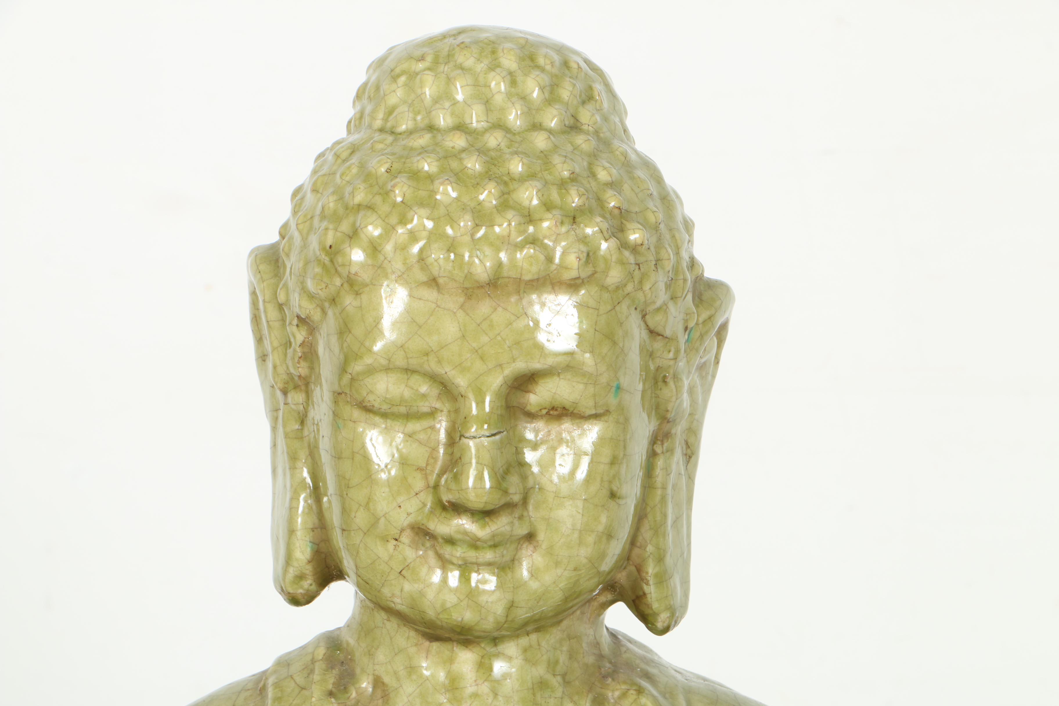Earthenware Buddha Statuette