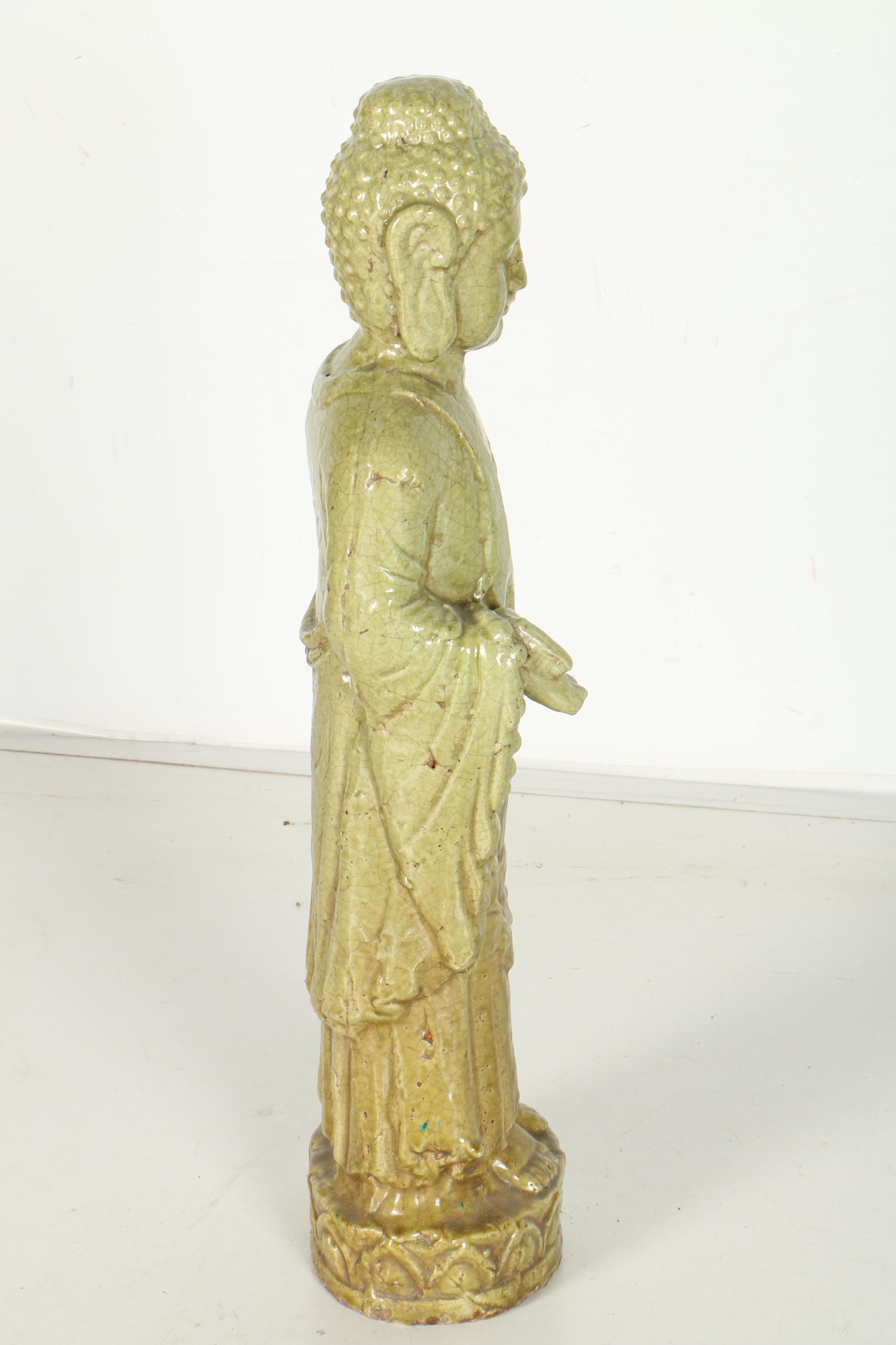 Earthenware Buddha Statuette