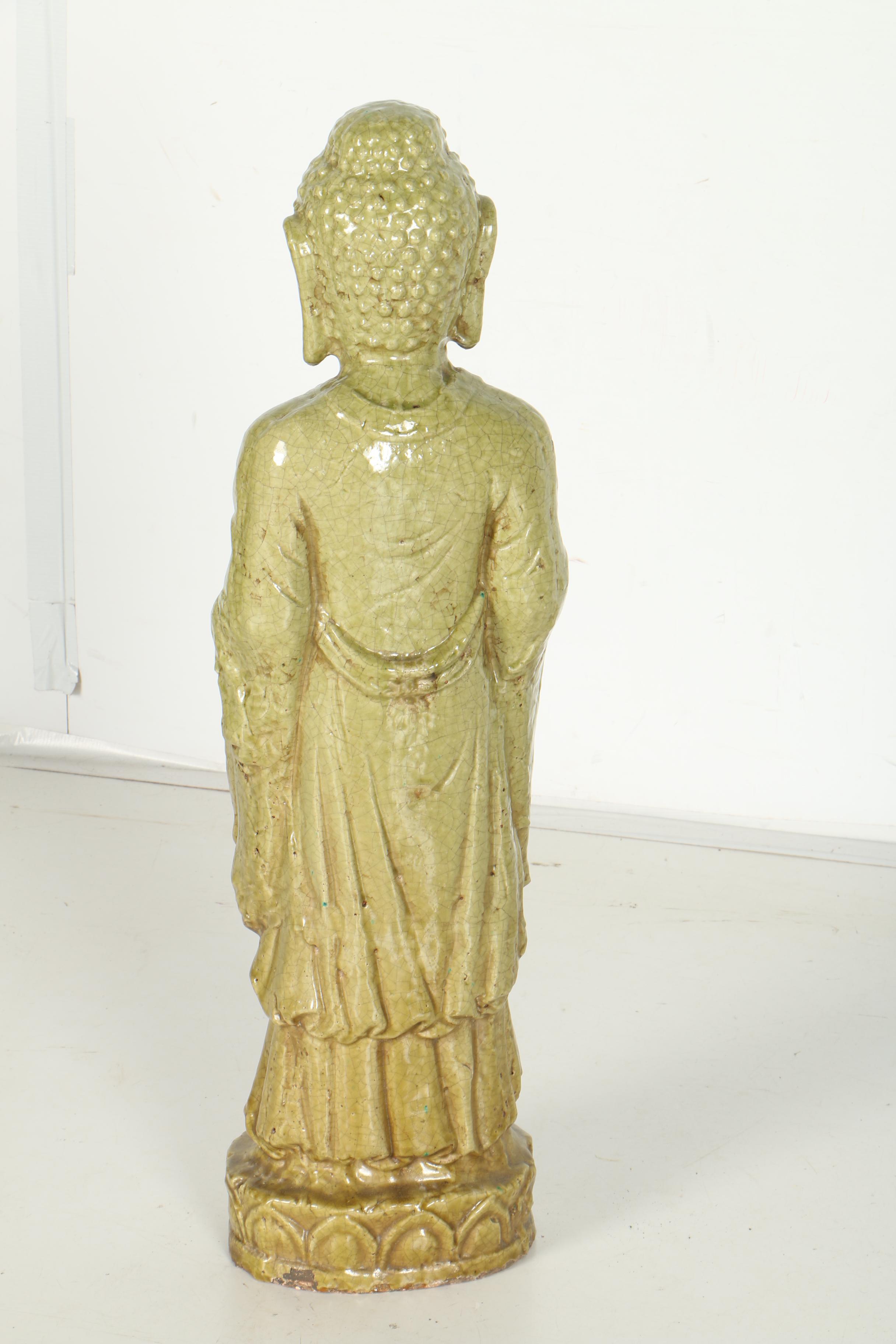 Earthenware Buddha Statuette