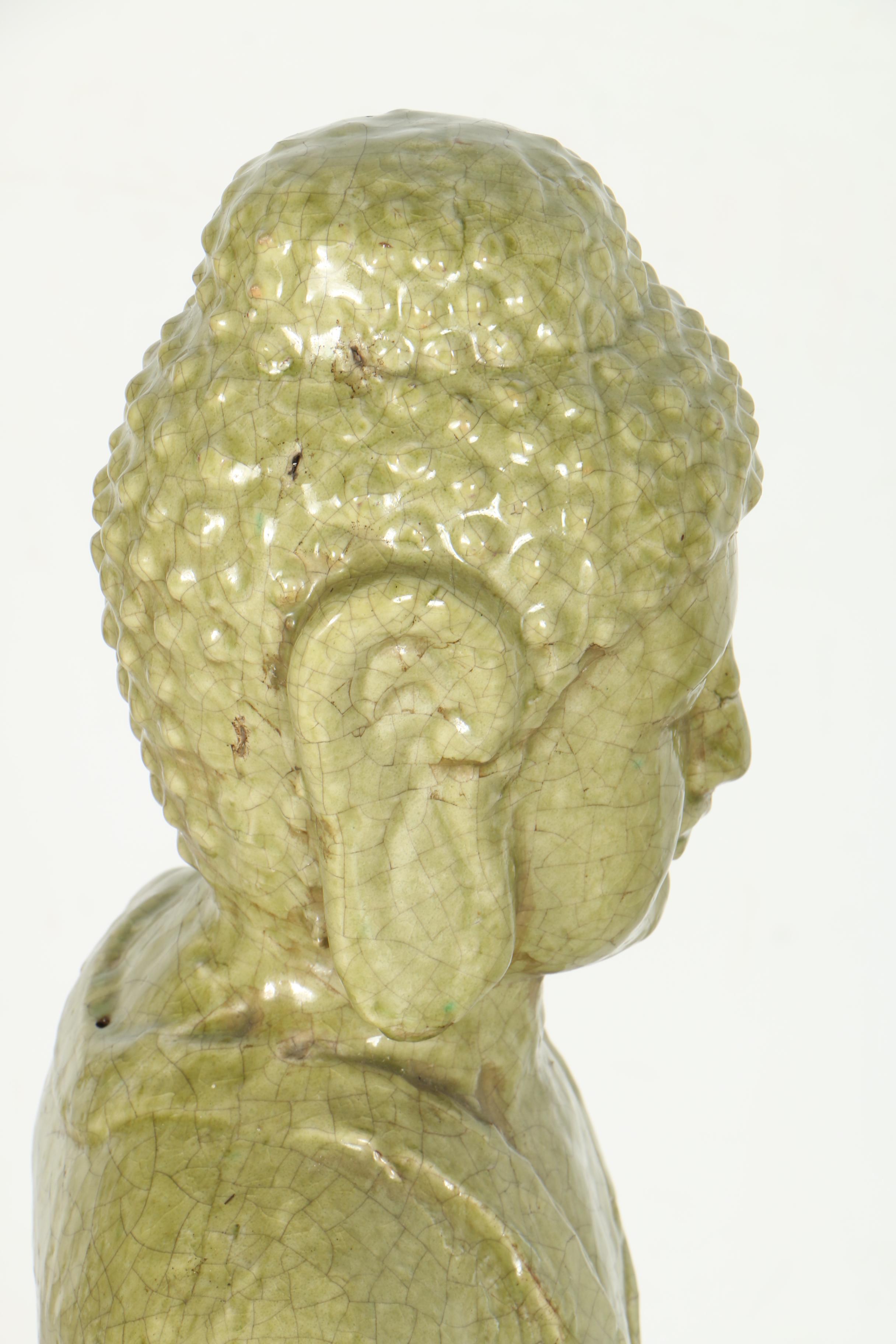 Earthenware Buddha Statuette