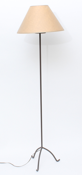 Black Cast Metal Floor Lamp