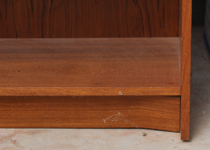 Mahogany Hued Composite Wood Bookcase