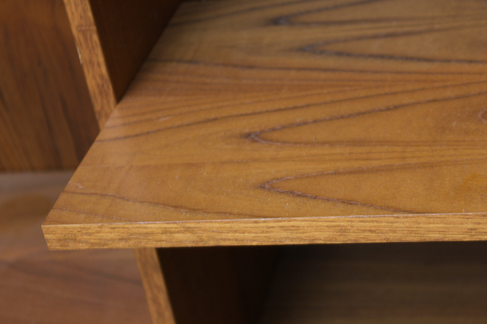 Mahogany Hued Composite Wood Bookcase