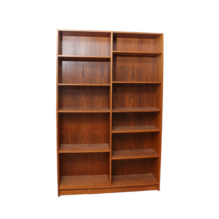 Mahogany Hued Composite Wood Bookcase