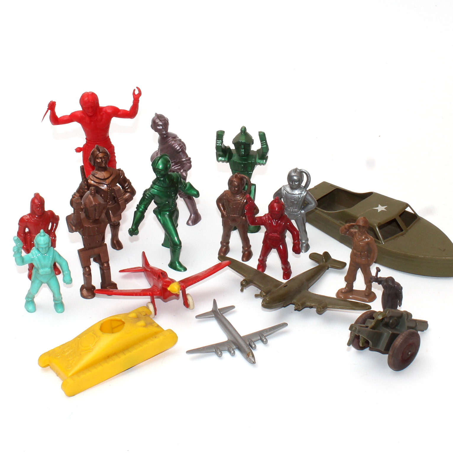 Vintage Archer and Ajax Spacemen and Other Plastic Toys
