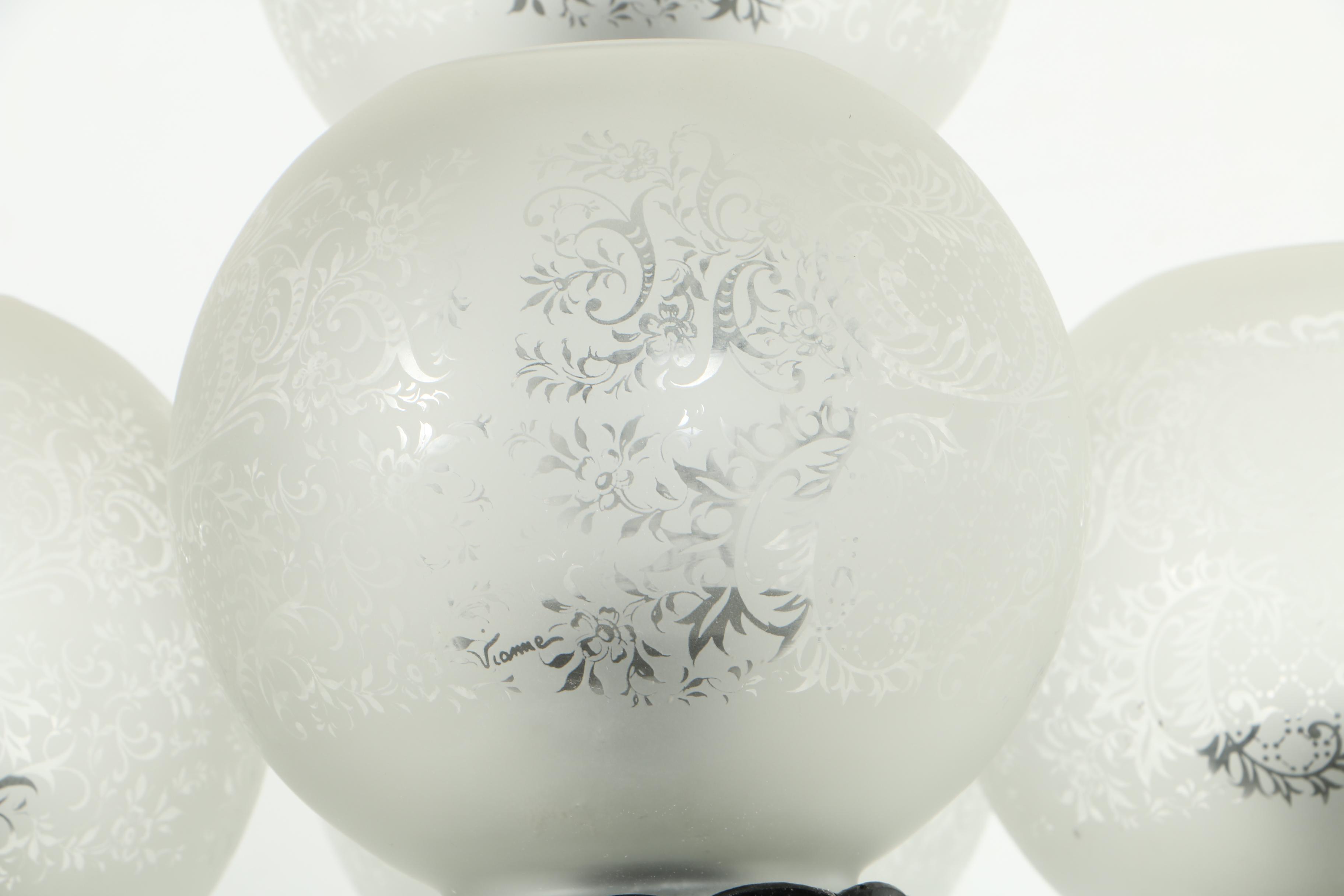 Candelabra with Globe Shades