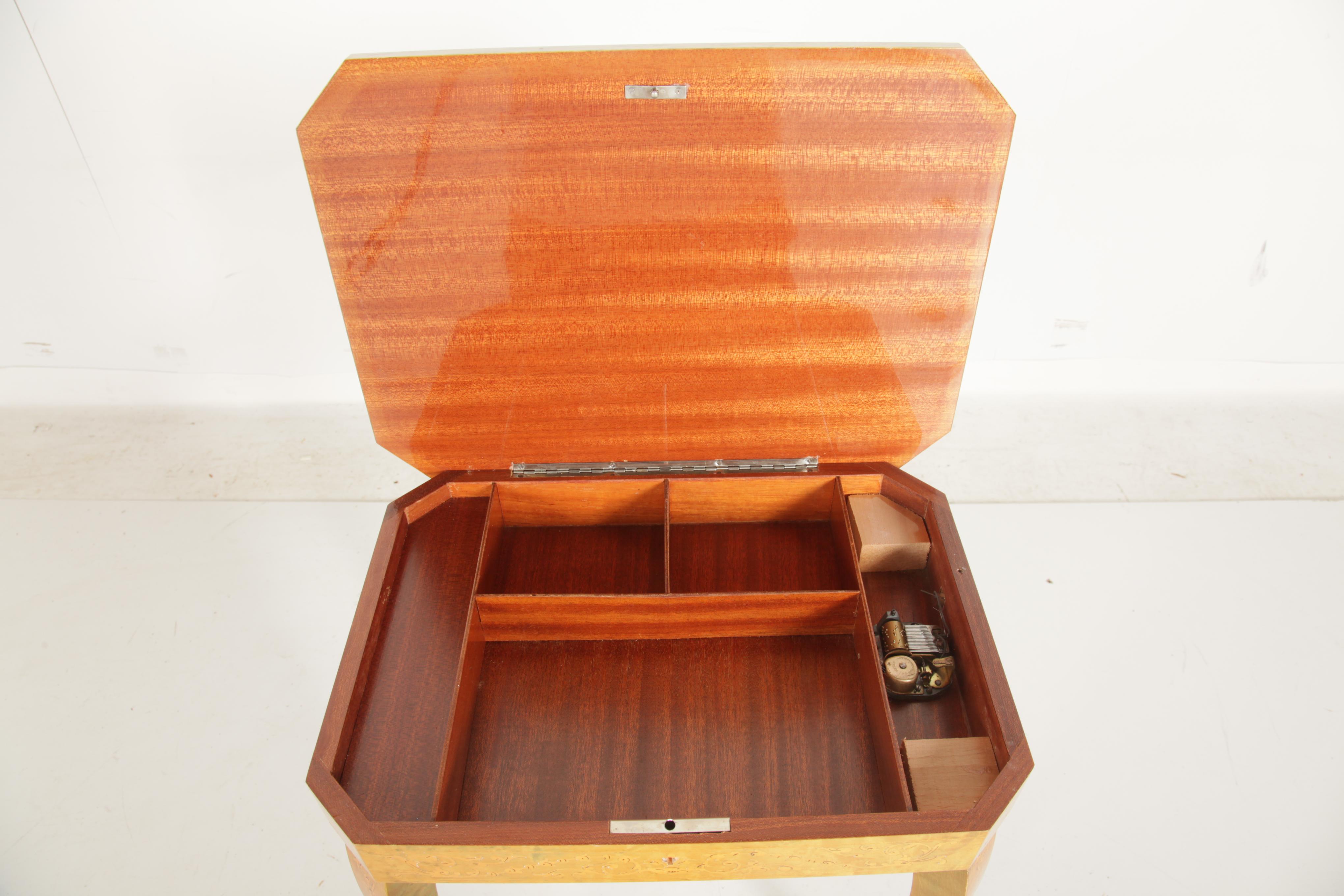 Vintage Music Box Table by Reuge