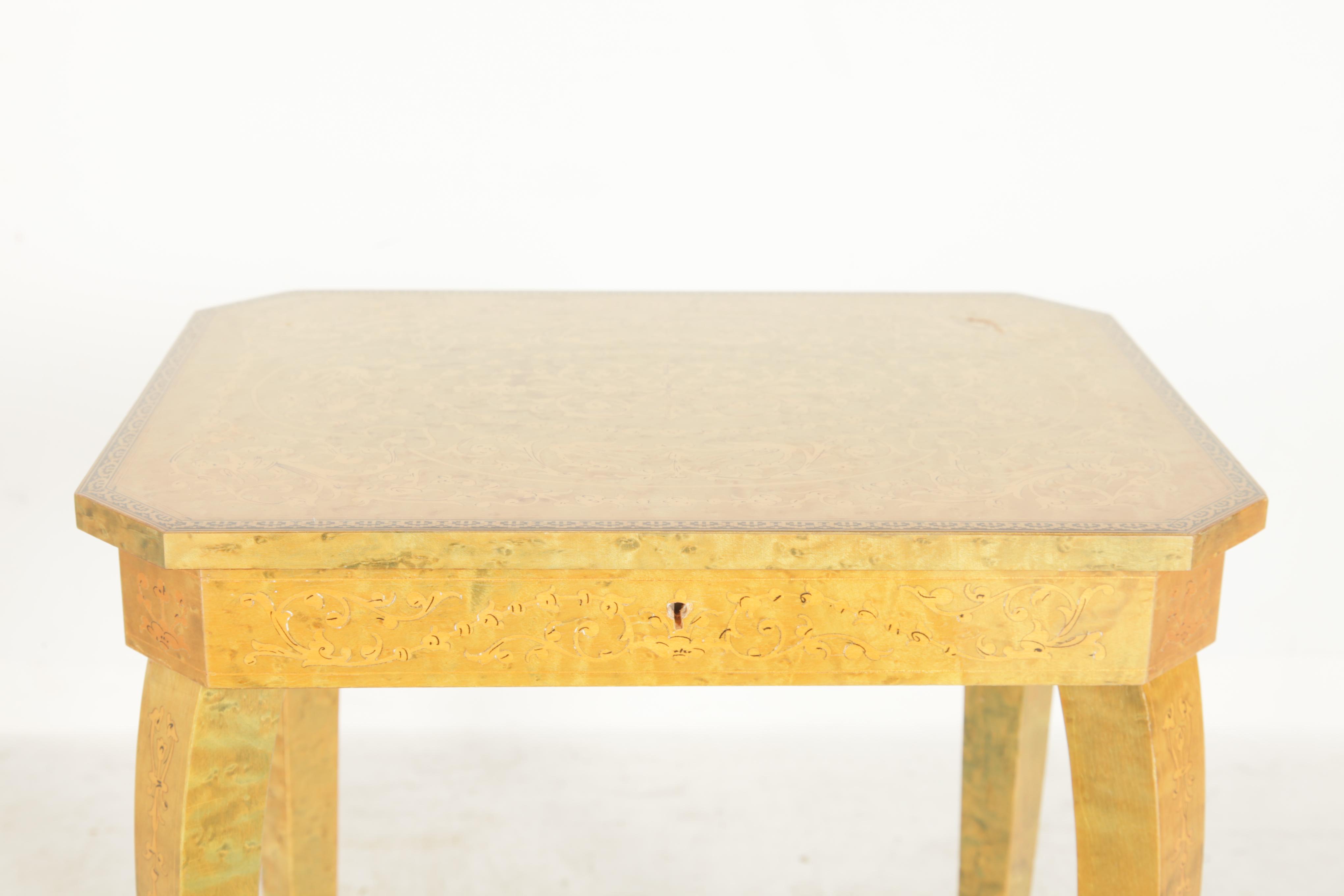 Vintage Music Box Table by Reuge