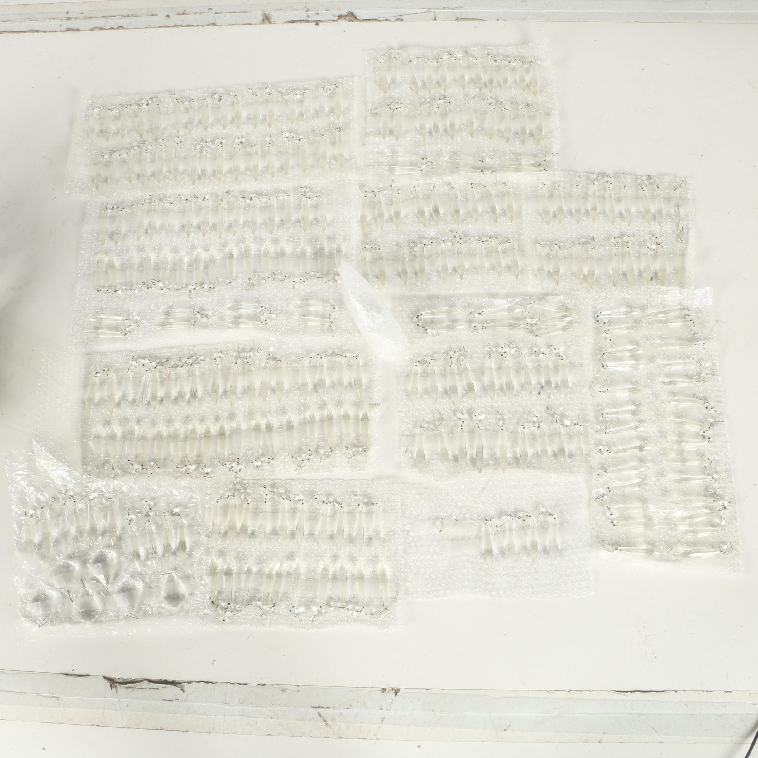 Chandelier with Hanging Glass Prisms