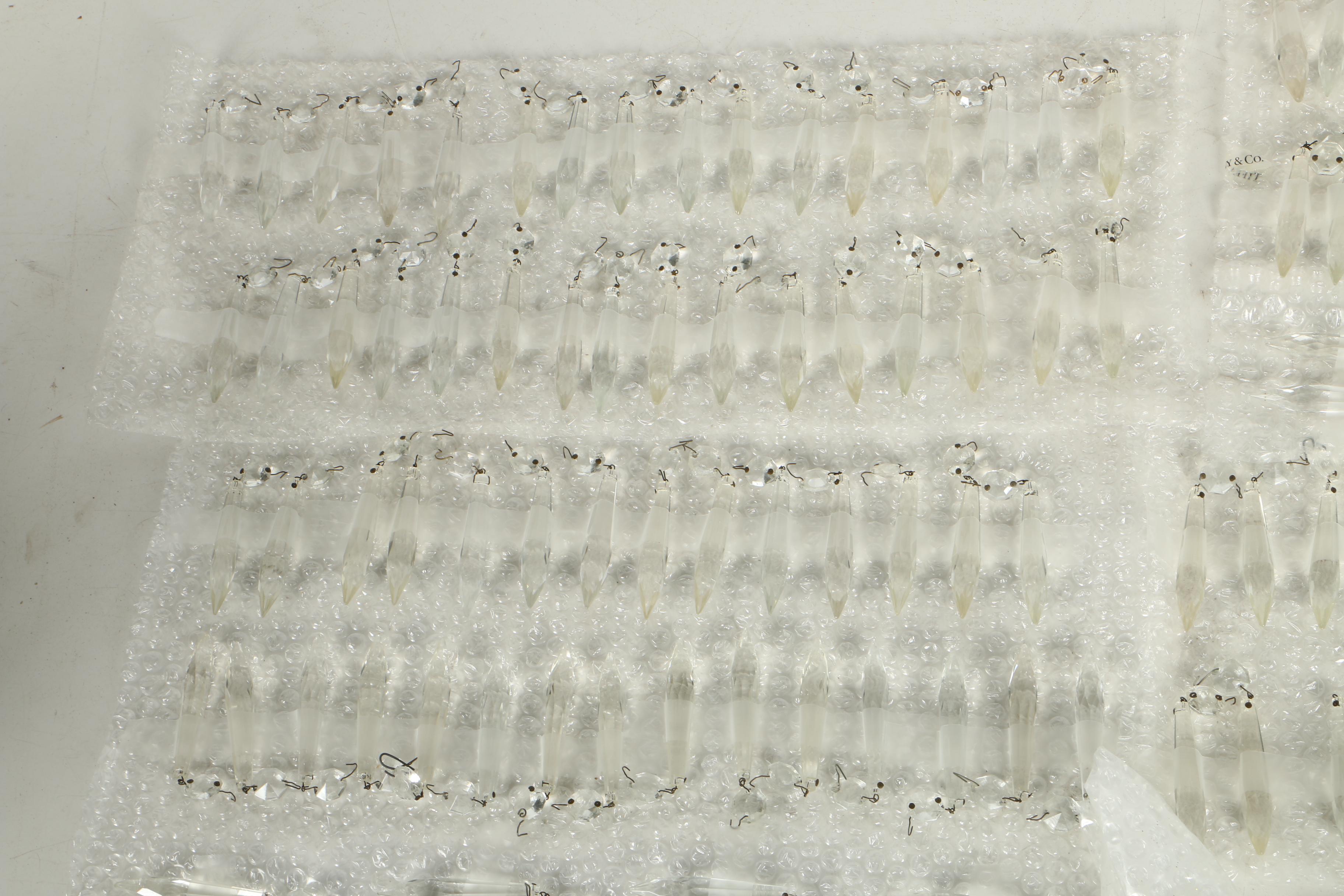 Chandelier with Hanging Glass Prisms