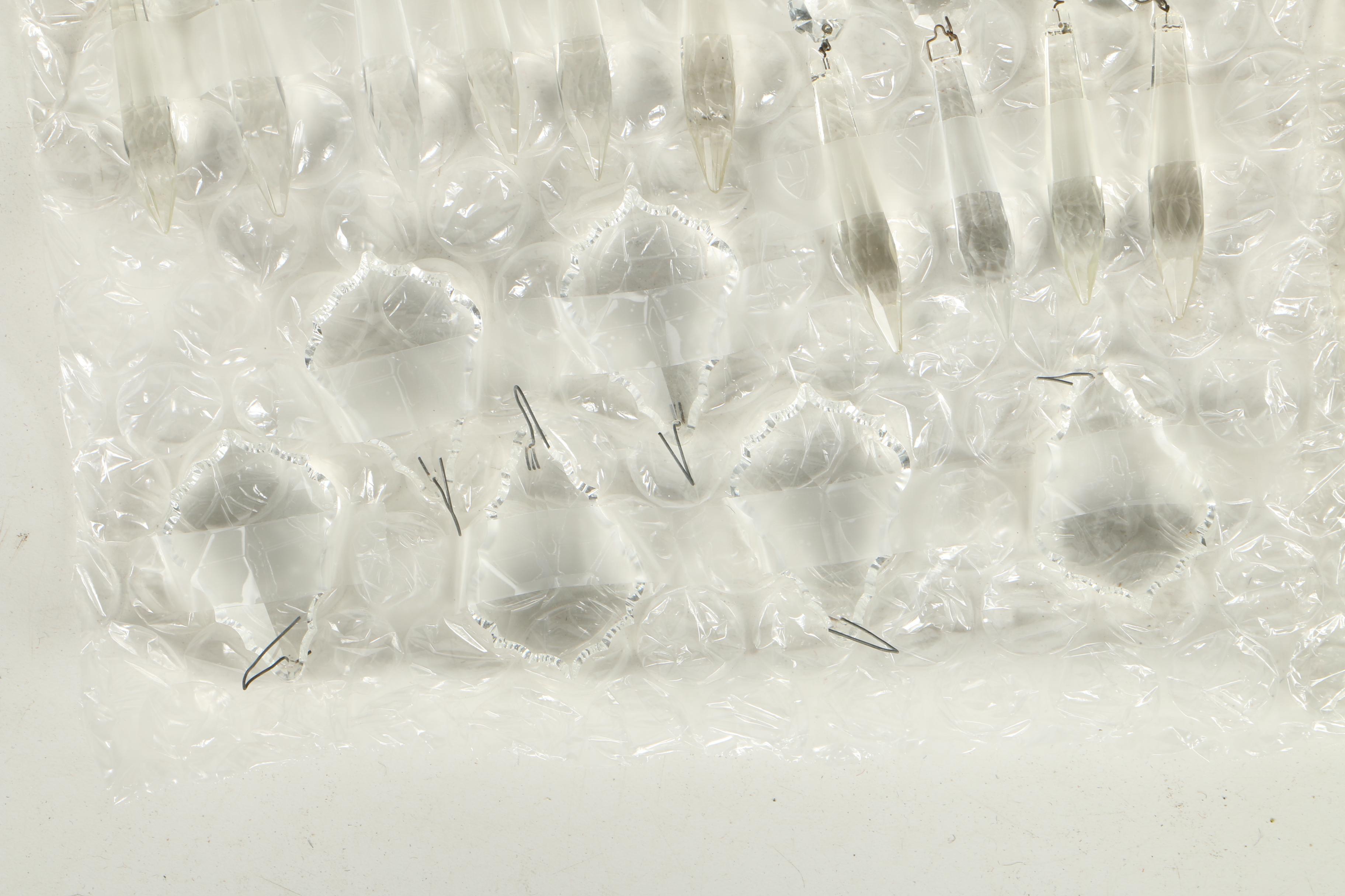 Chandelier with Hanging Glass Prisms