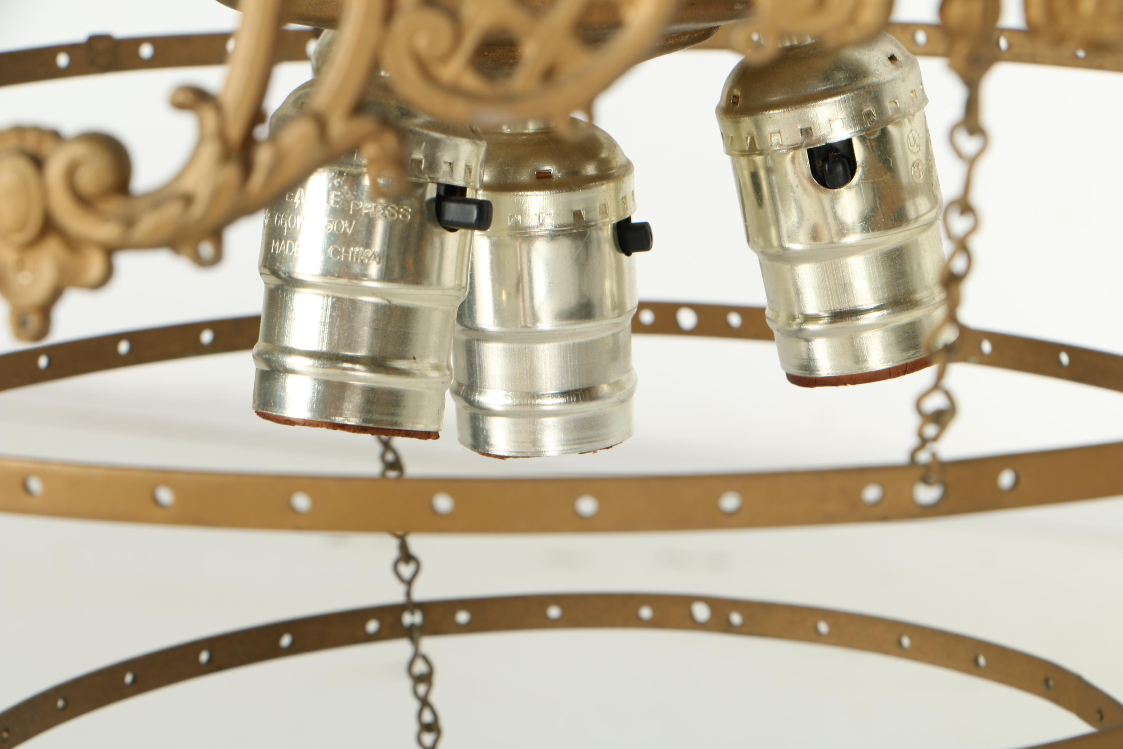 Chandelier with Hanging Glass Prisms