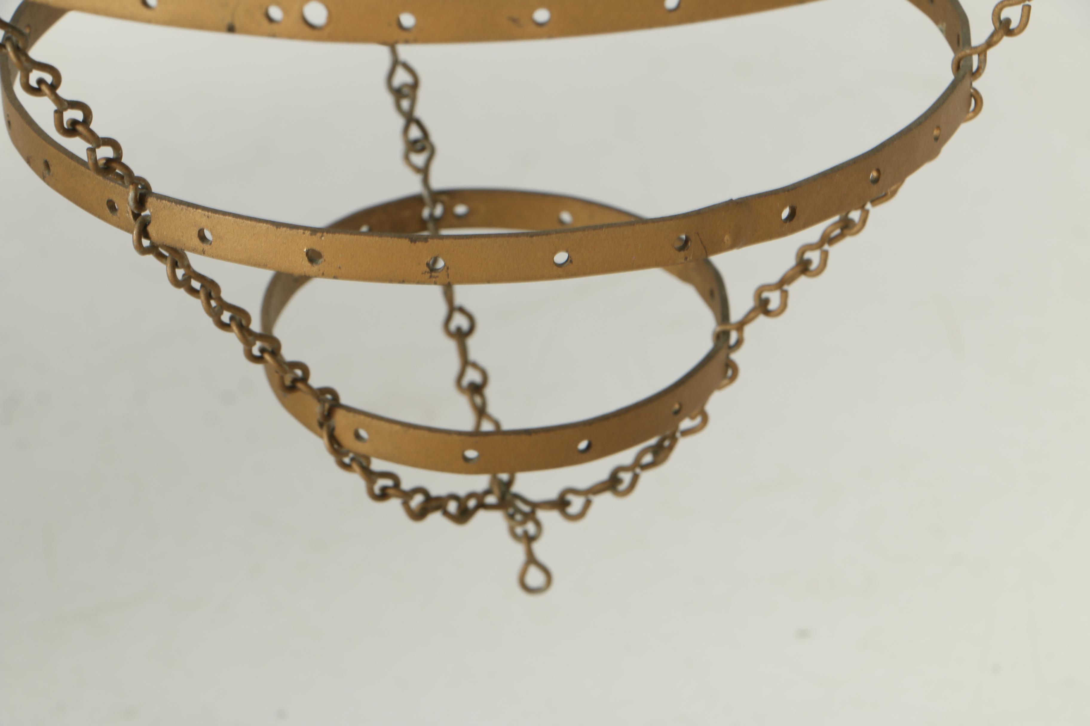 Chandelier with Hanging Glass Prisms