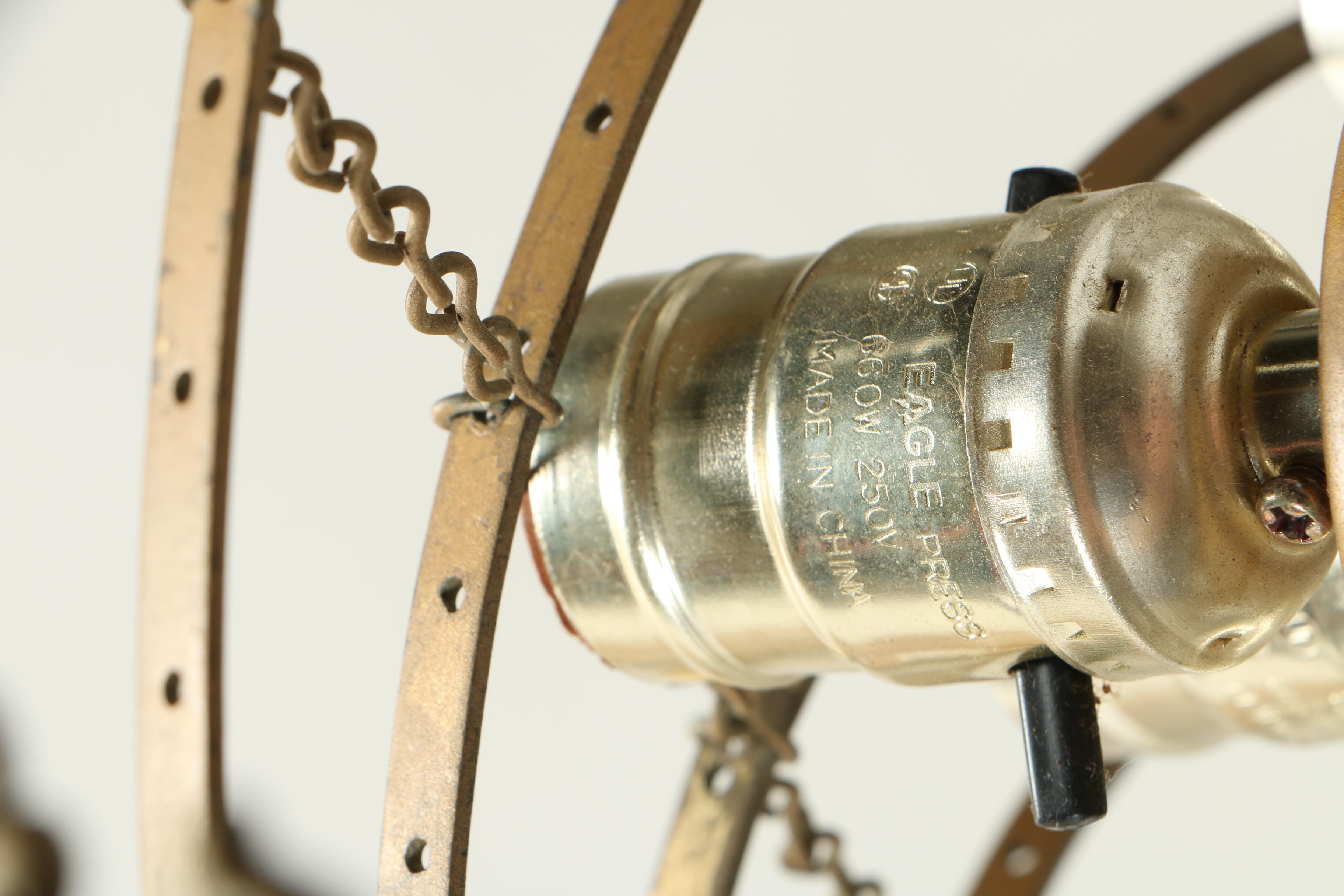 Chandelier with Hanging Glass Prisms