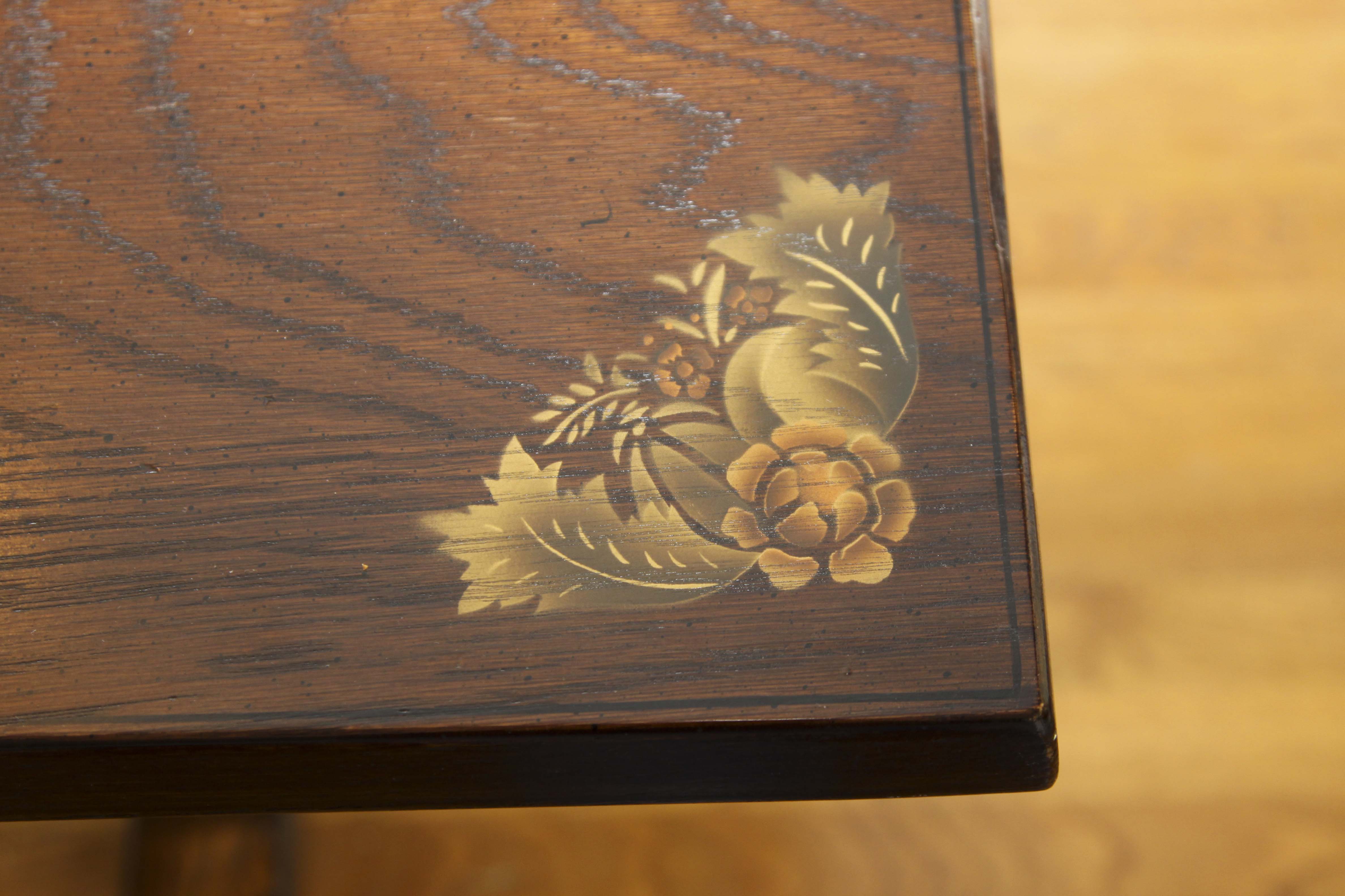 Vintage Trestle Table and Four Ladderback Chairs.