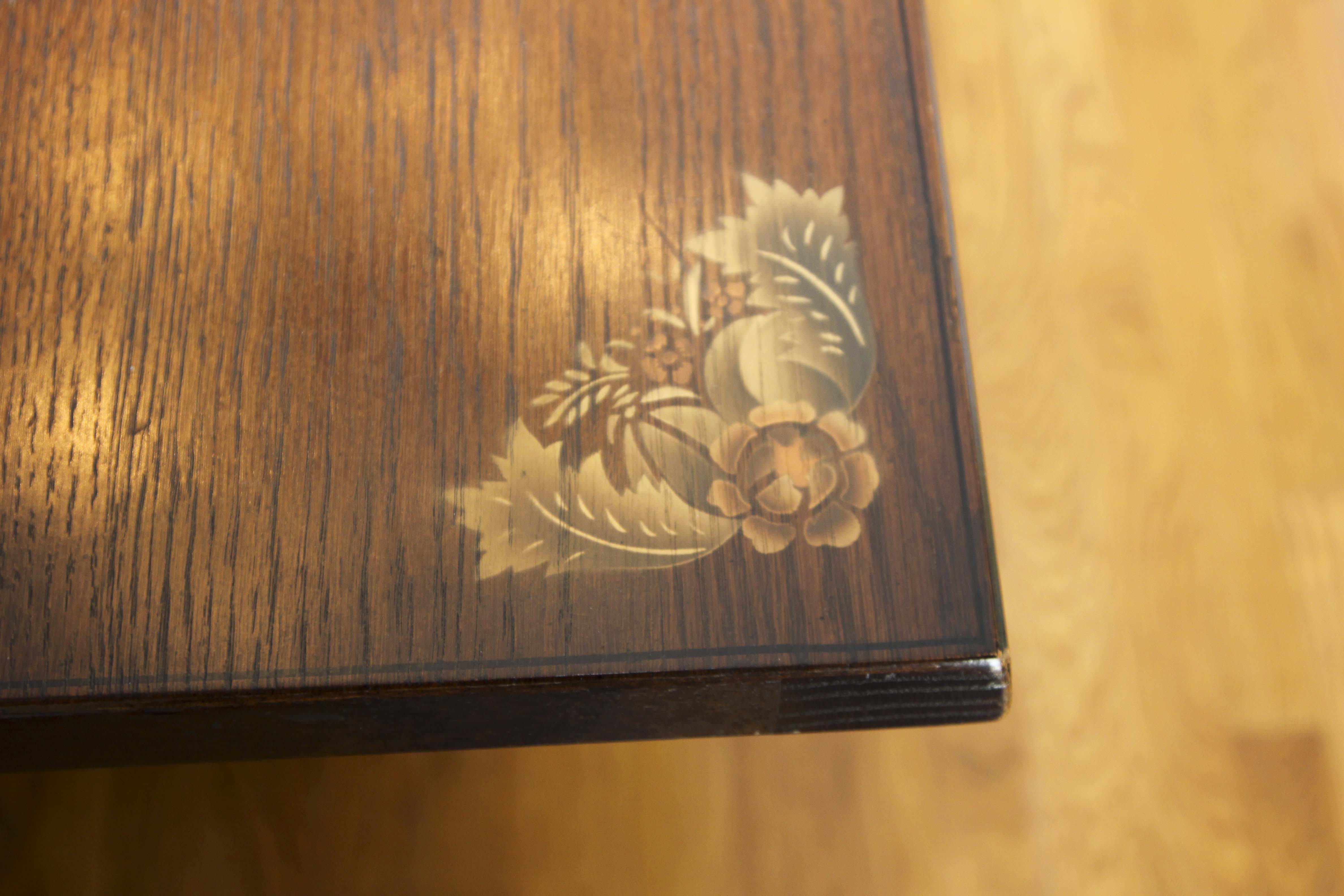 Vintage Trestle Table and Four Ladderback Chairs.